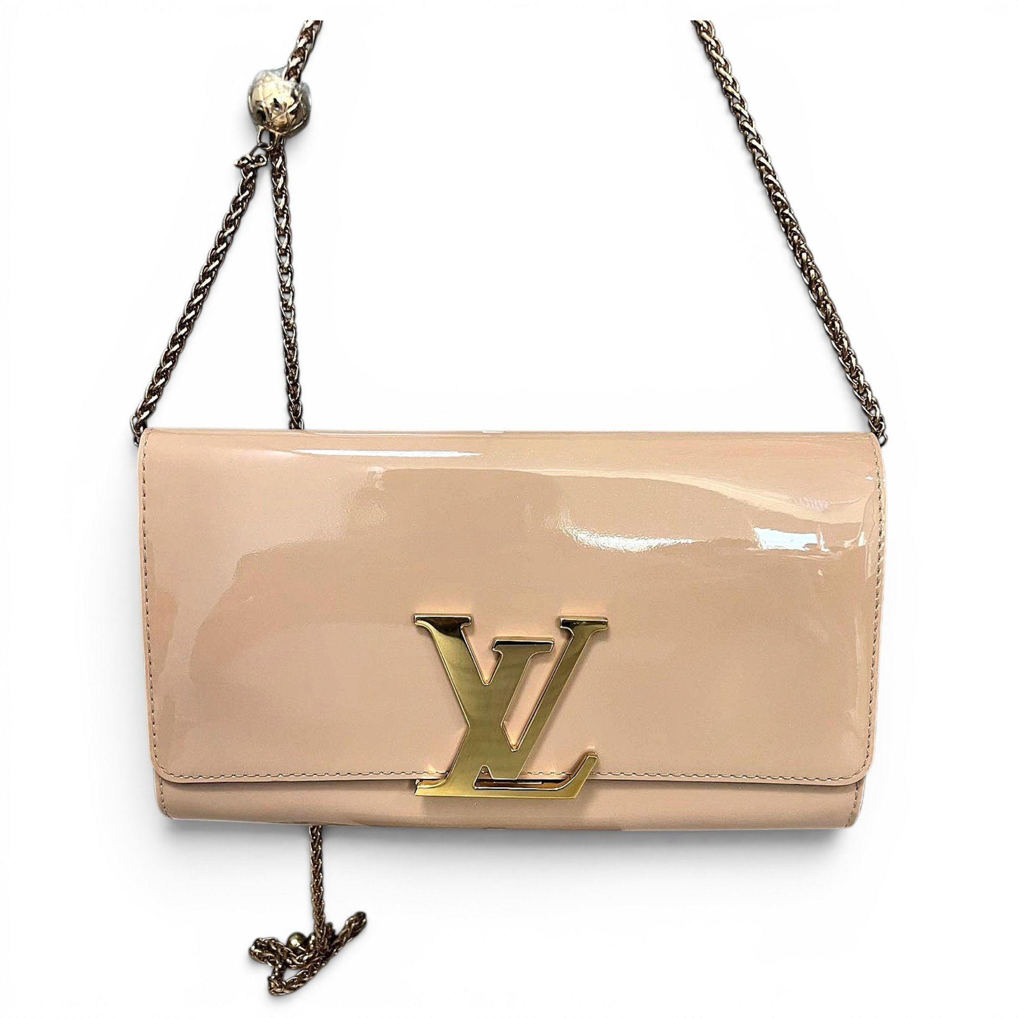 Patent leather clutch bag