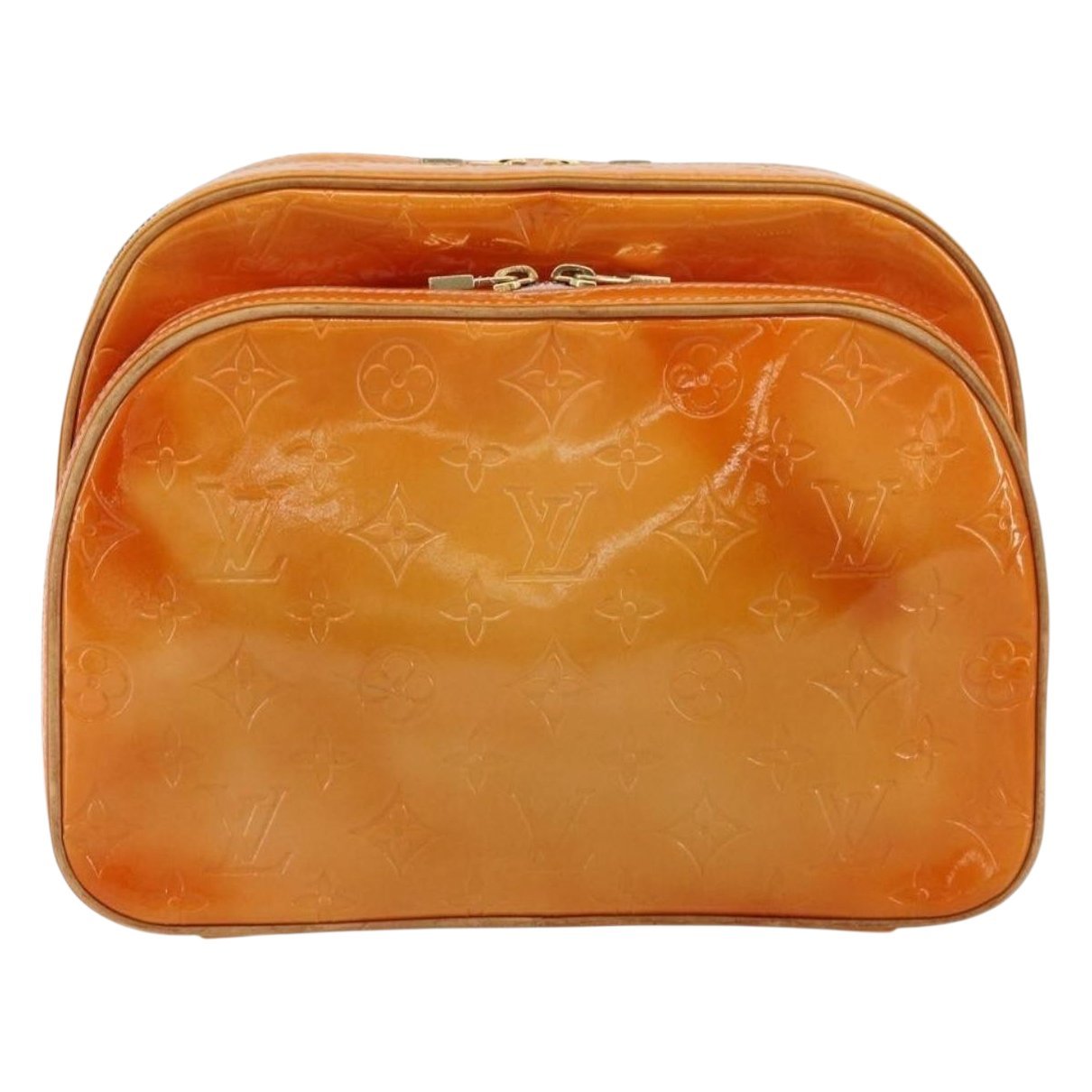 Patent leather backpack