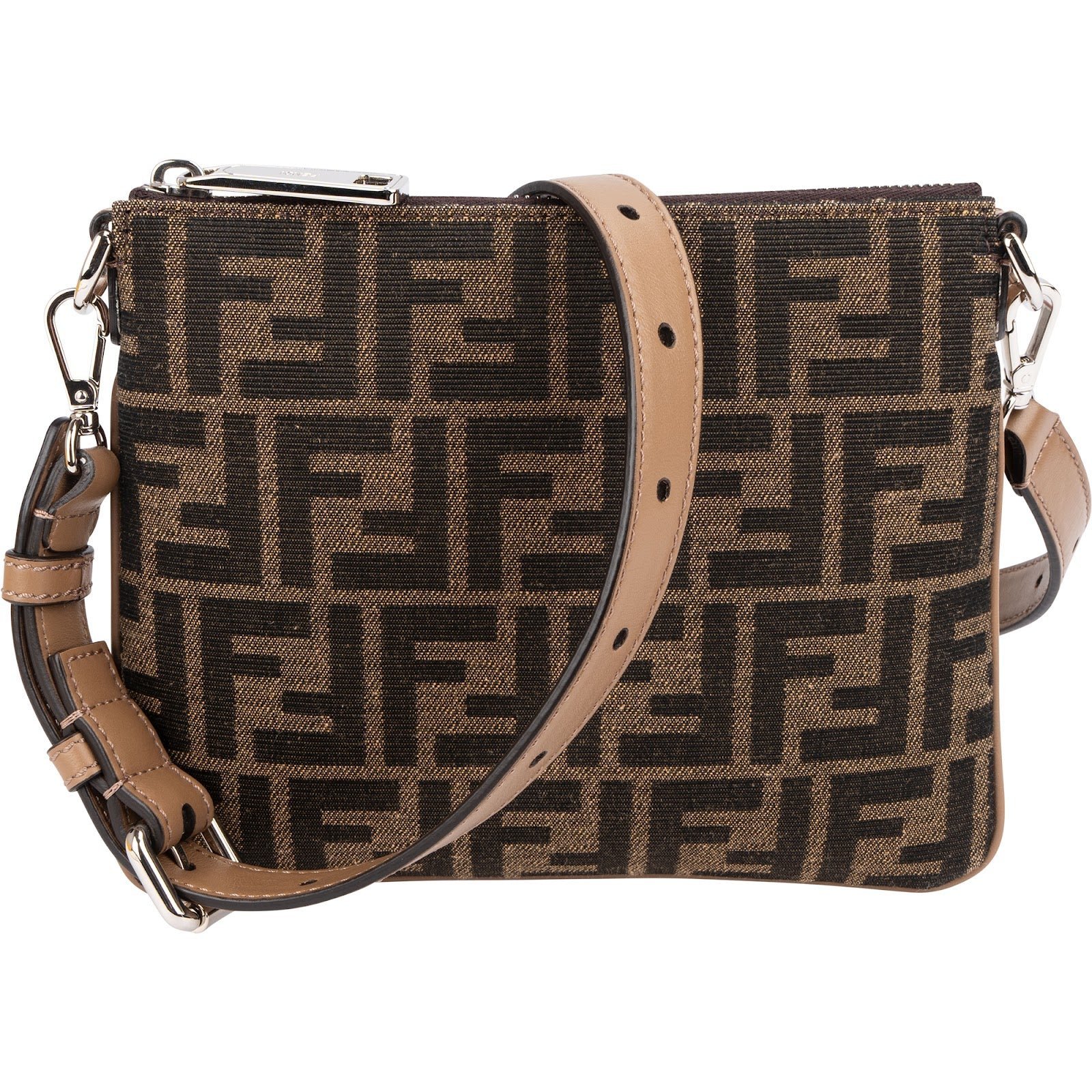 FF leather crossbody bag