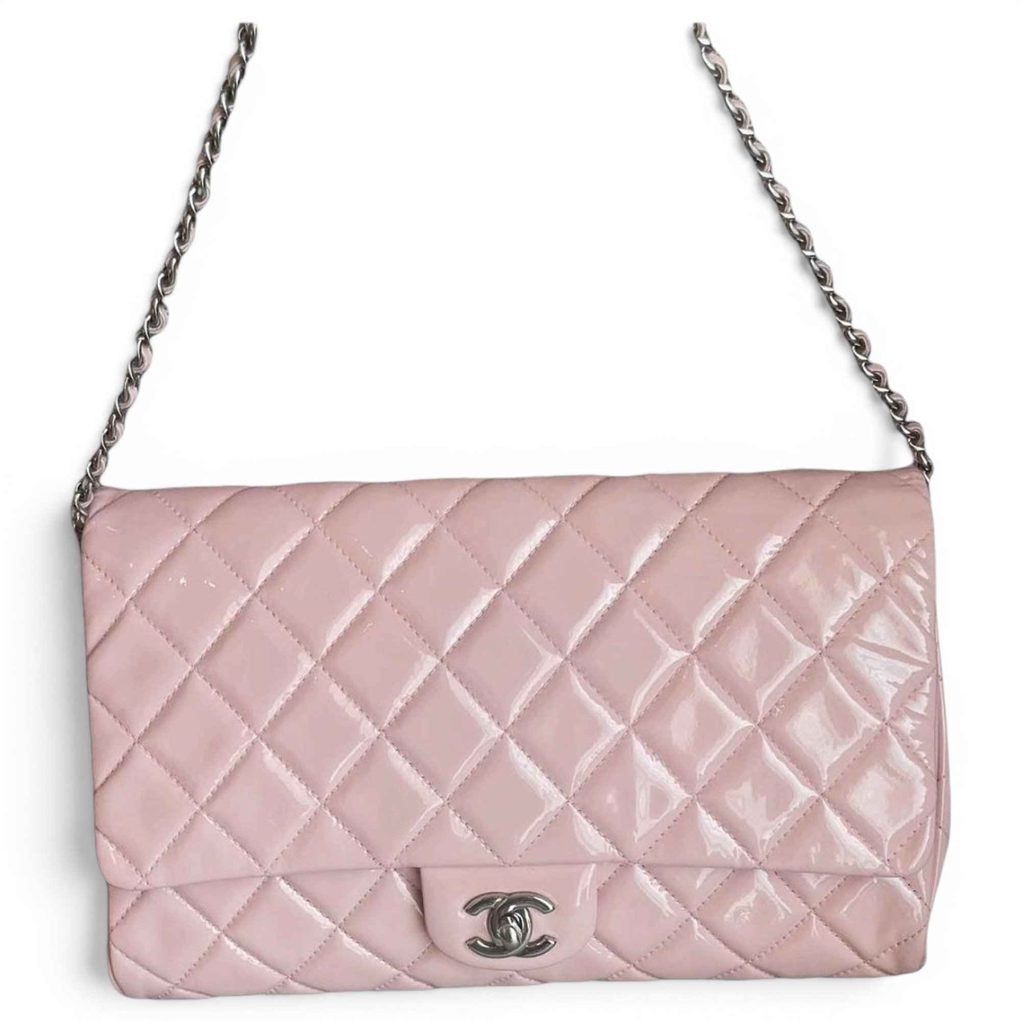 Patent leather handbag
