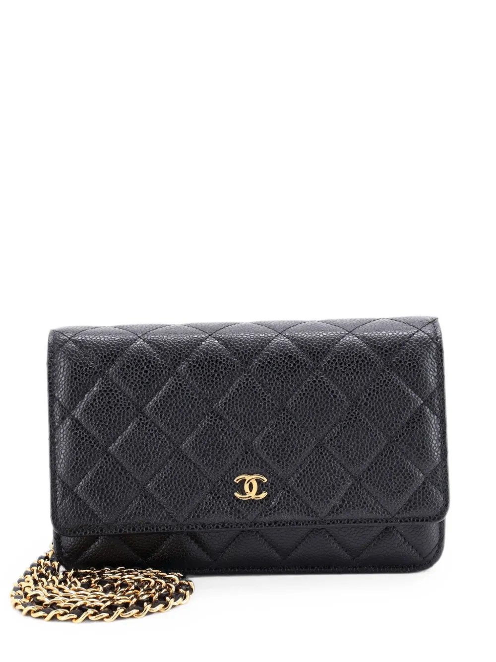 Wallet on Chain Quilted Caviar crossbody bag