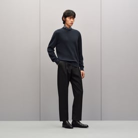 "H Bartack" crewneck cashmere sweater