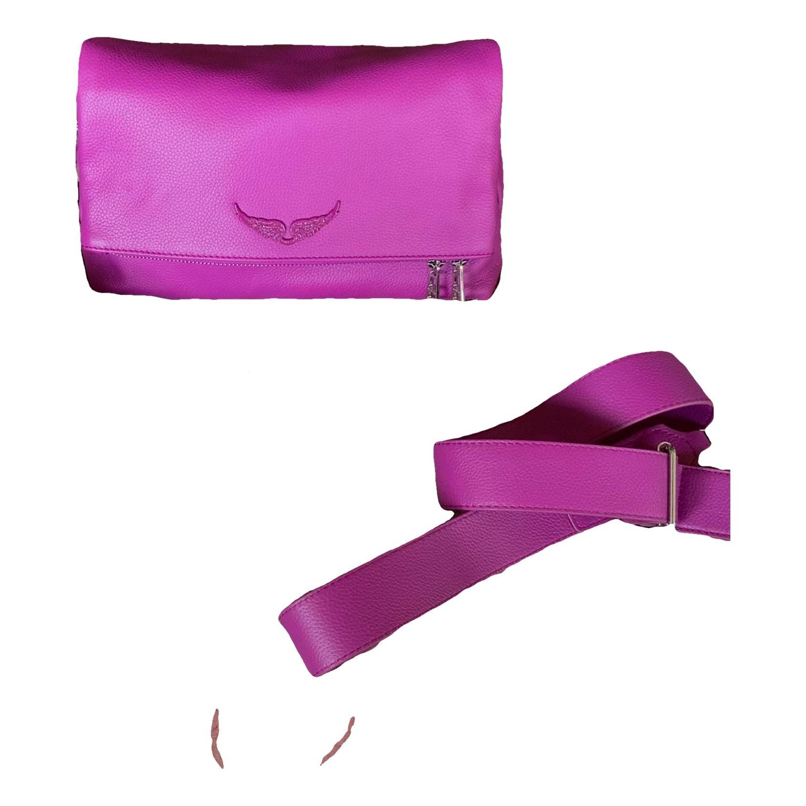 Leather clutch bag