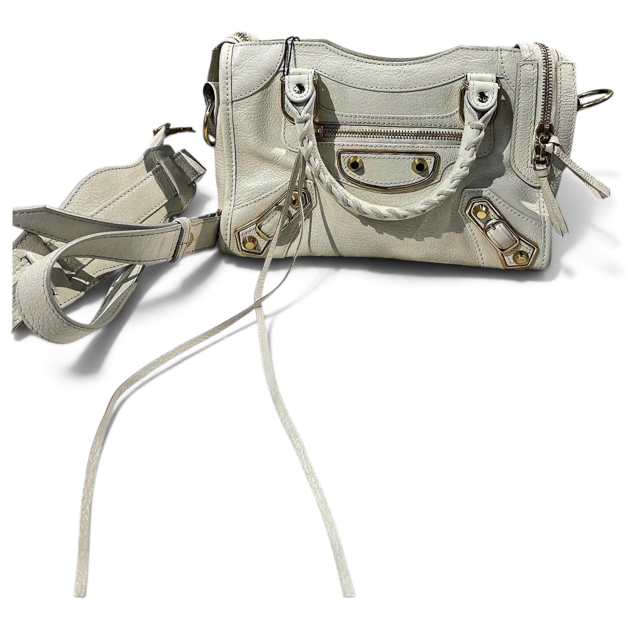 City leather handbag
