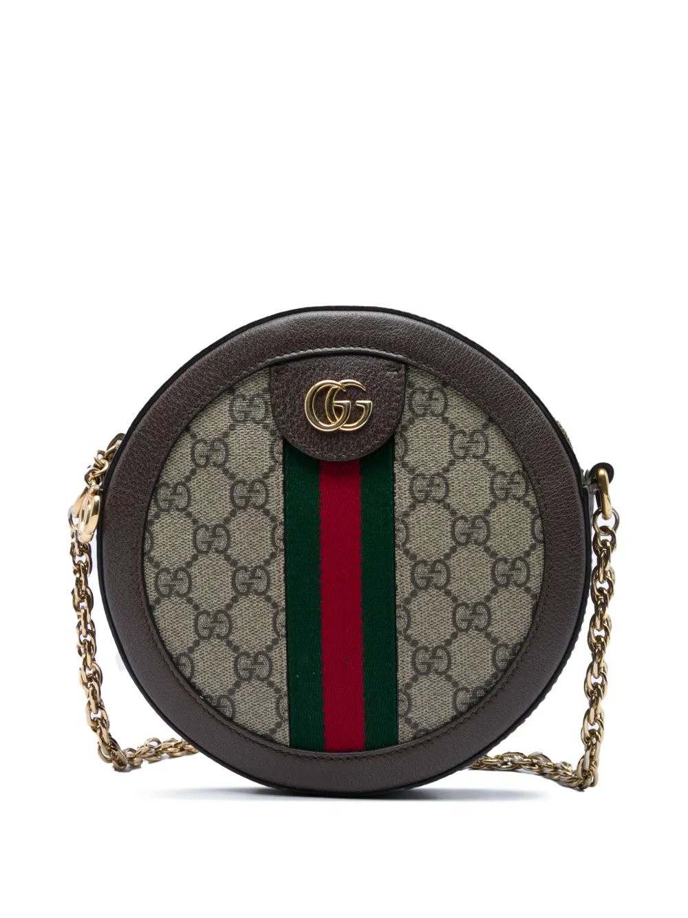 2016-2026 Mini GG Supreme Web Ophidia Round crossbody bag