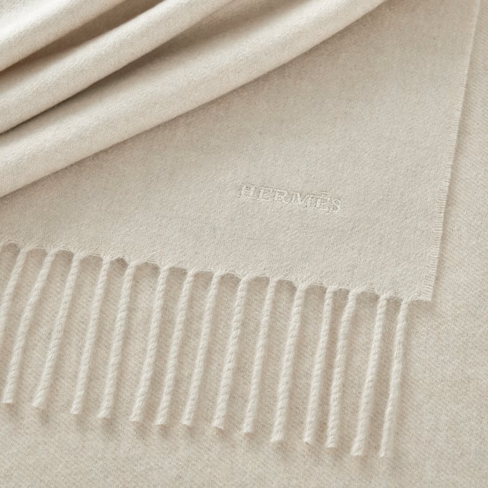 Écru Chiné Unie Brodee Muffler