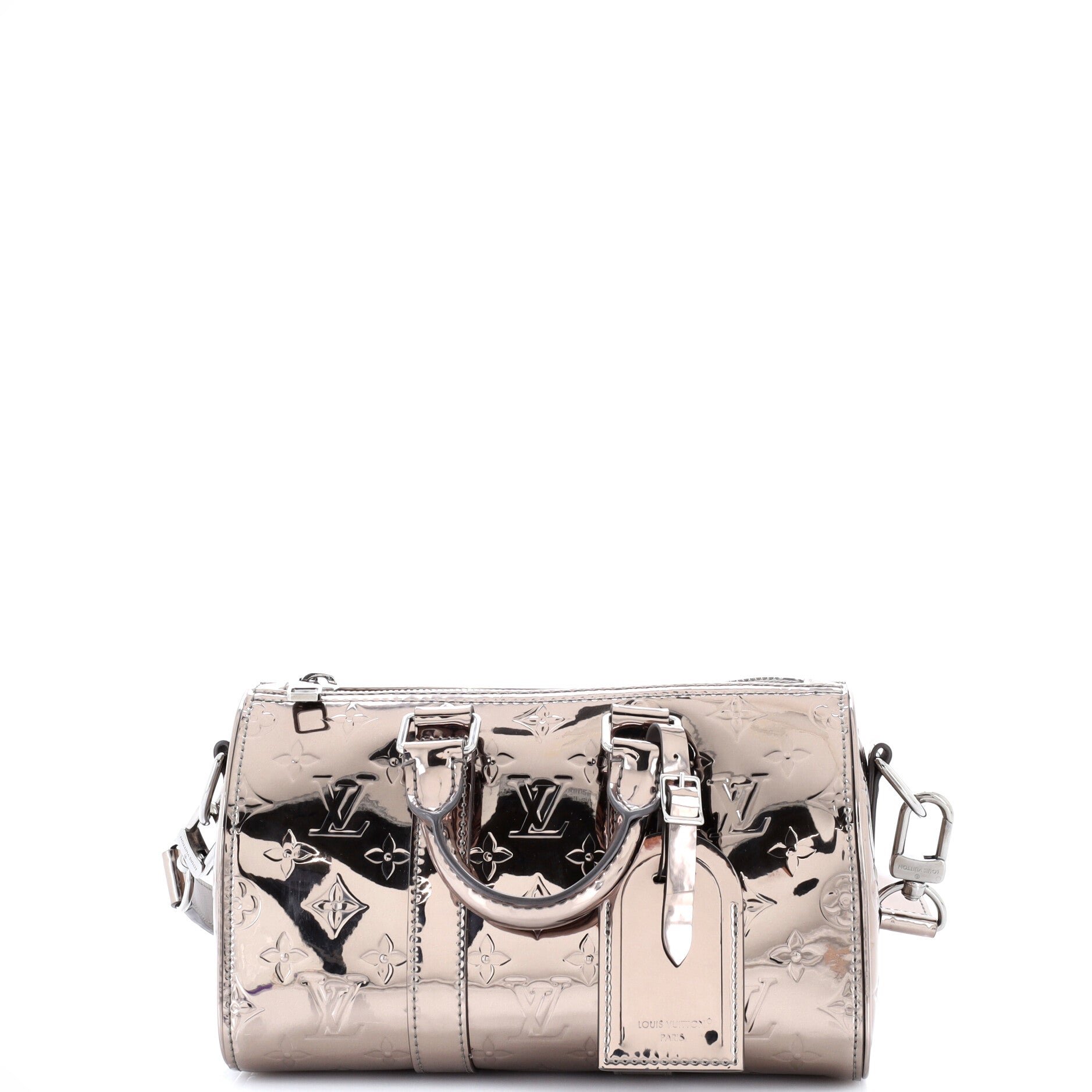 Keepall Bandouliere Bag Monogram Mirror Coated Canvas 25