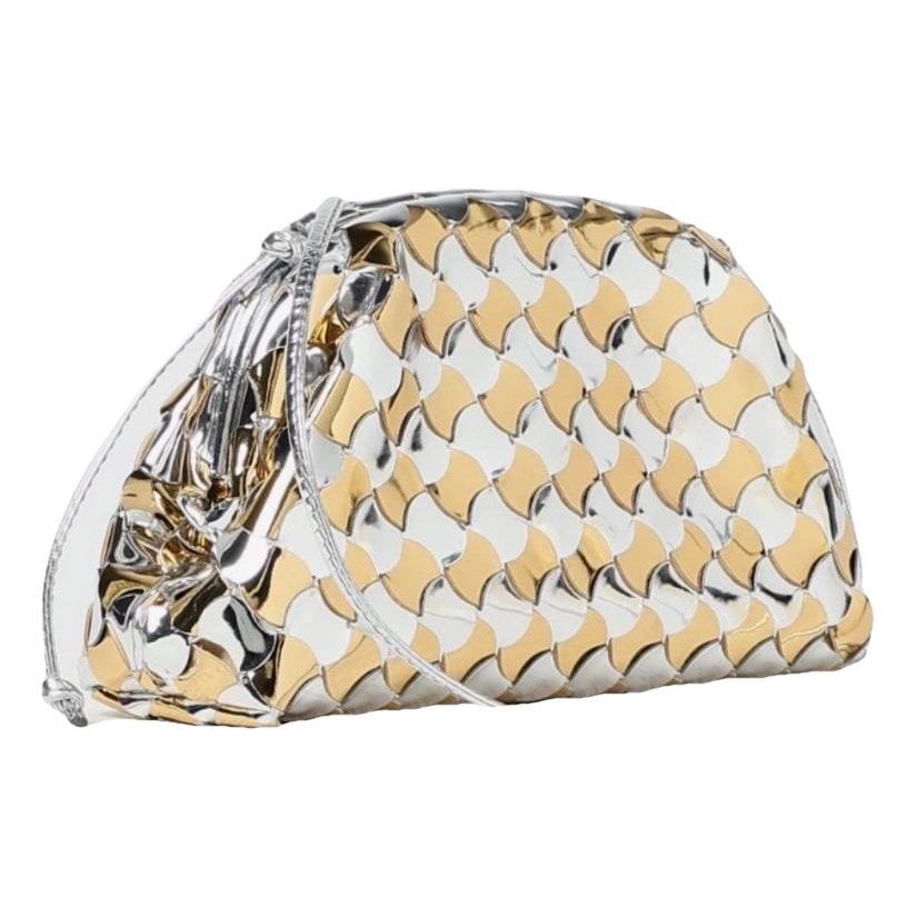Pouch leather clutch bag