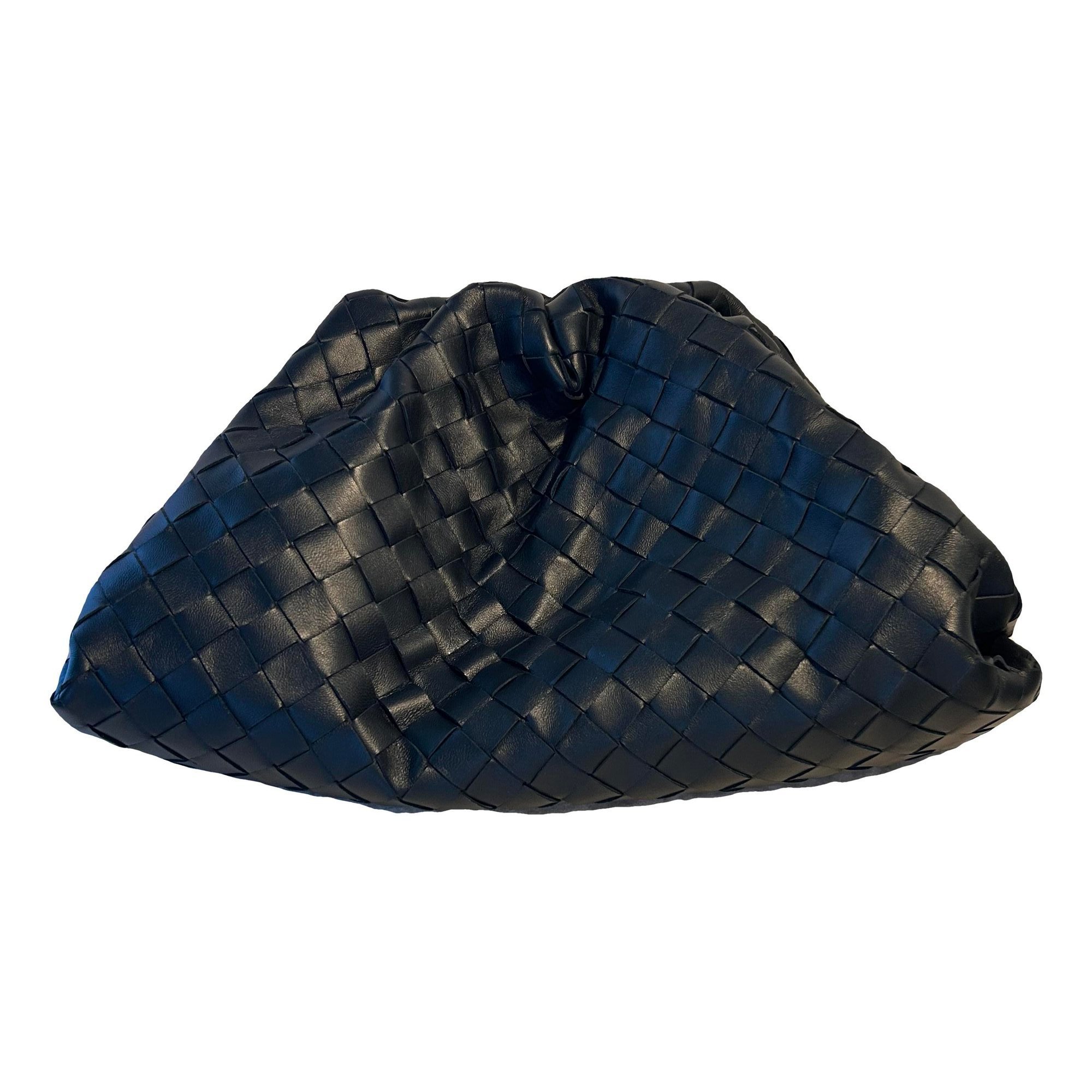 Pouch leather clutch bag