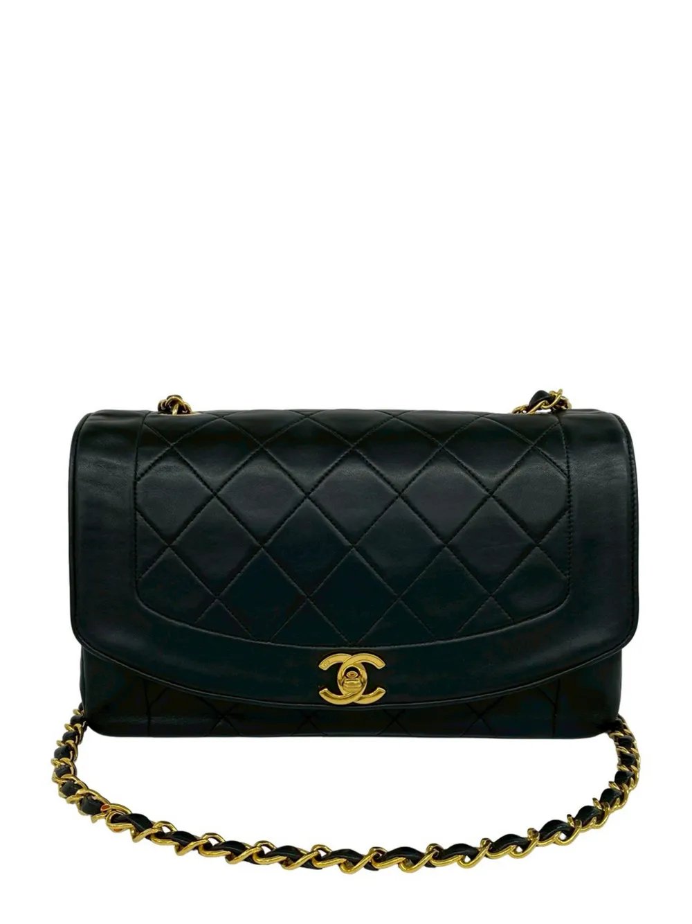 2000-2002 Medium Lambskin Diana Flap crossbody bag