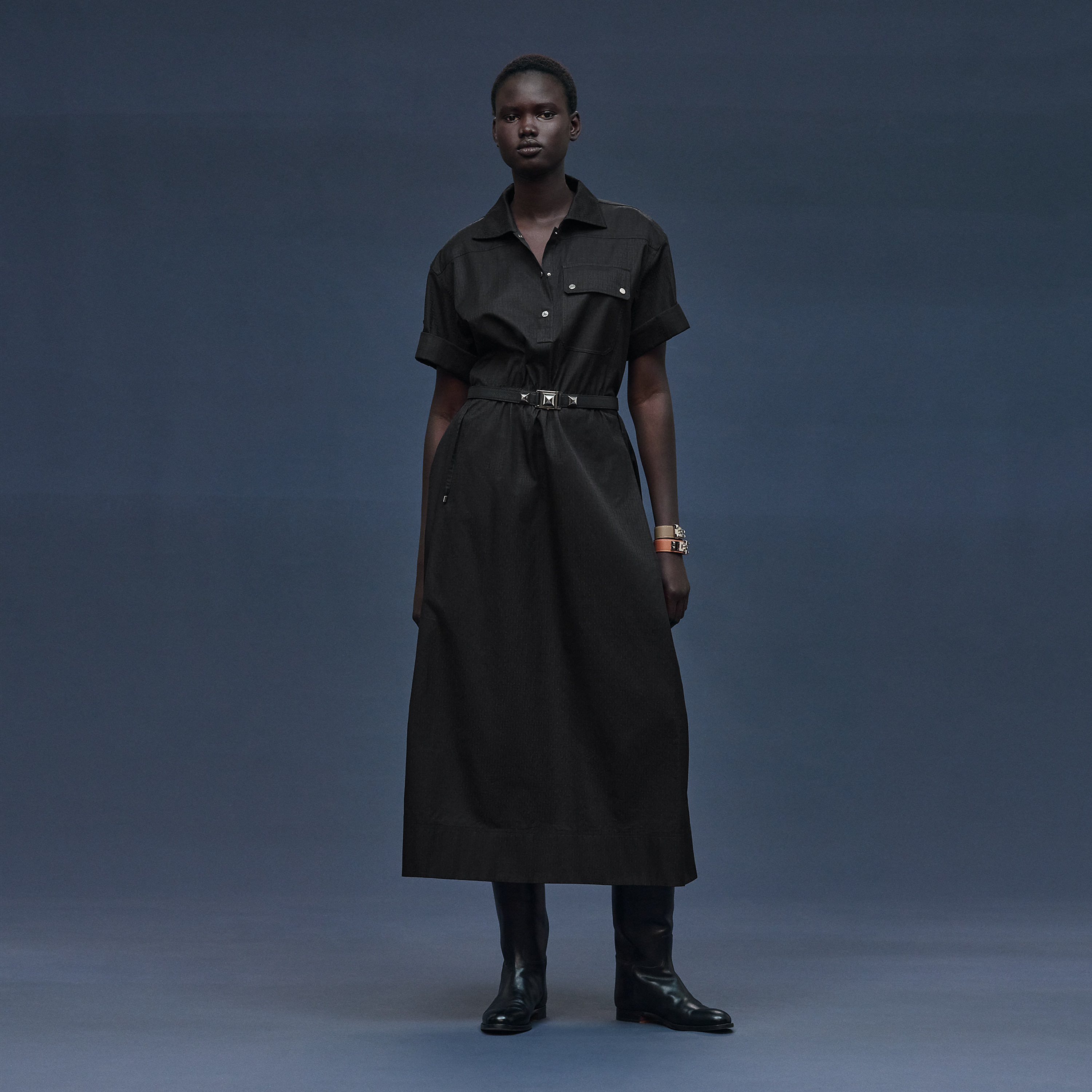 "Mosaique" short-sleeve dress