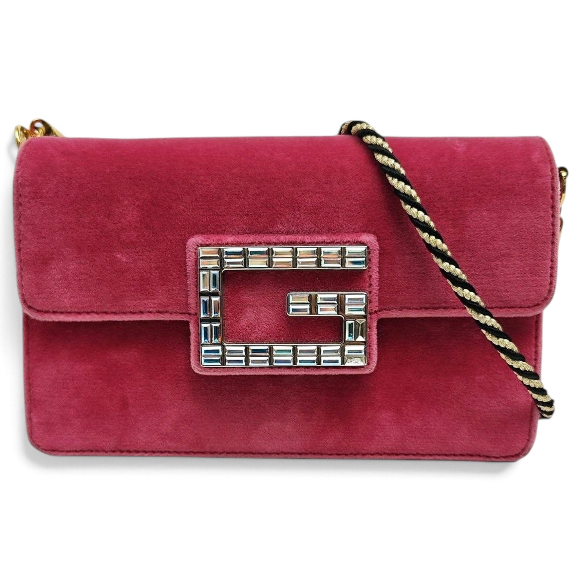 Square G velvet handbag