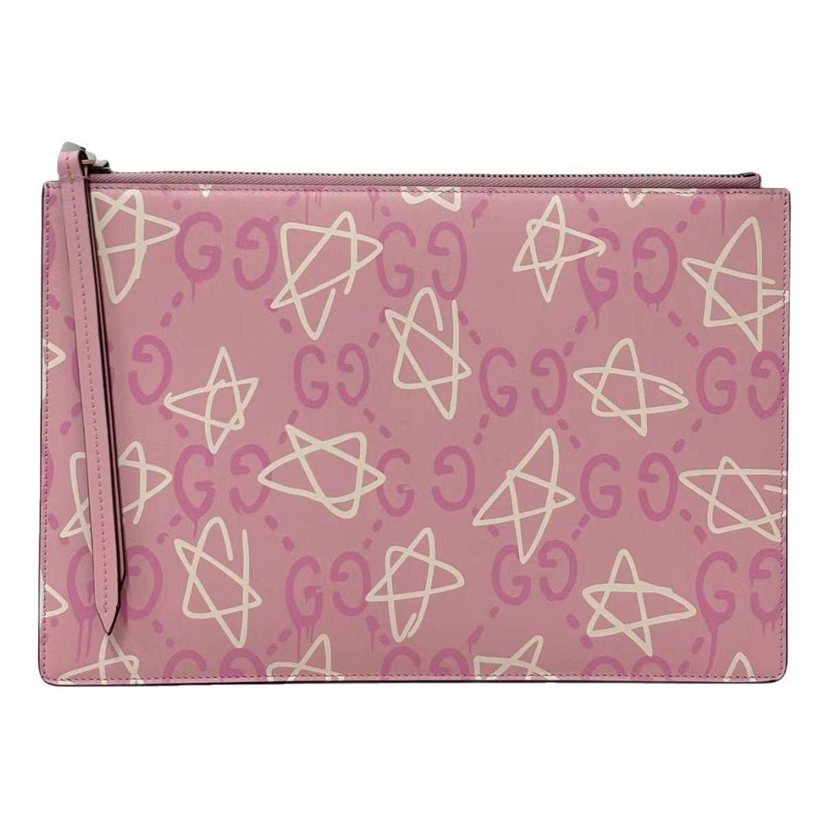 Leather clutch bag