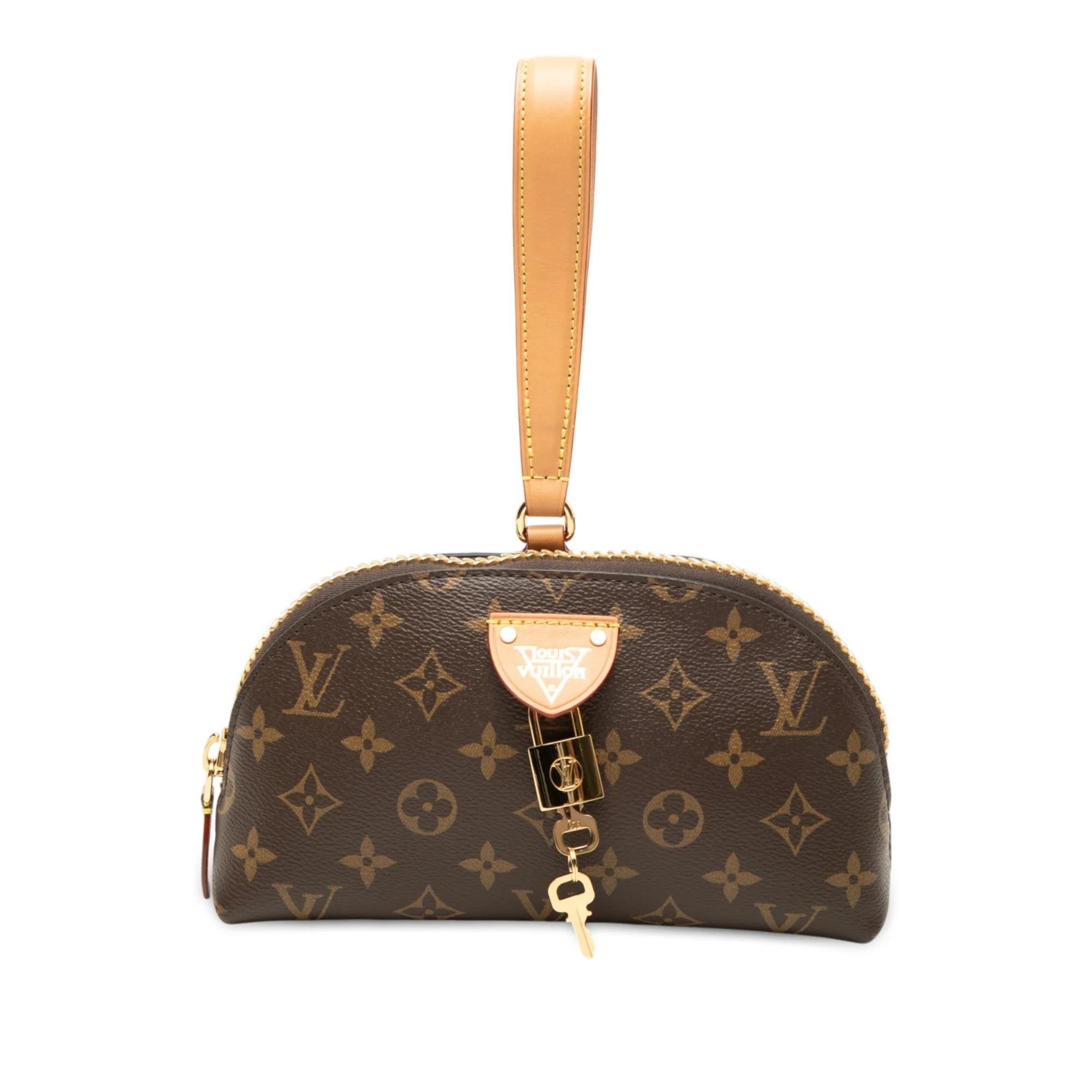 Moon pochette leather clutch bag