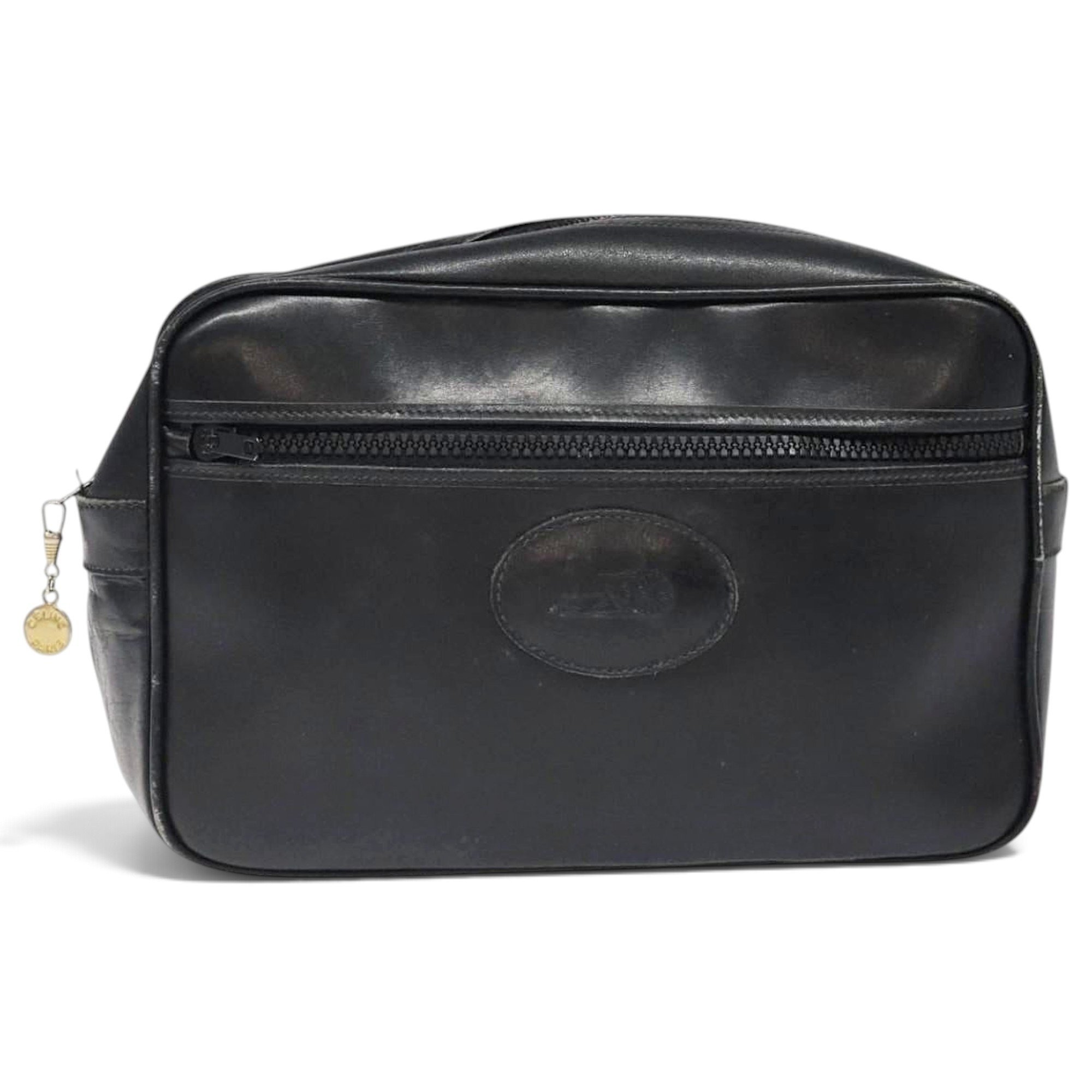 Leather clutch bag
