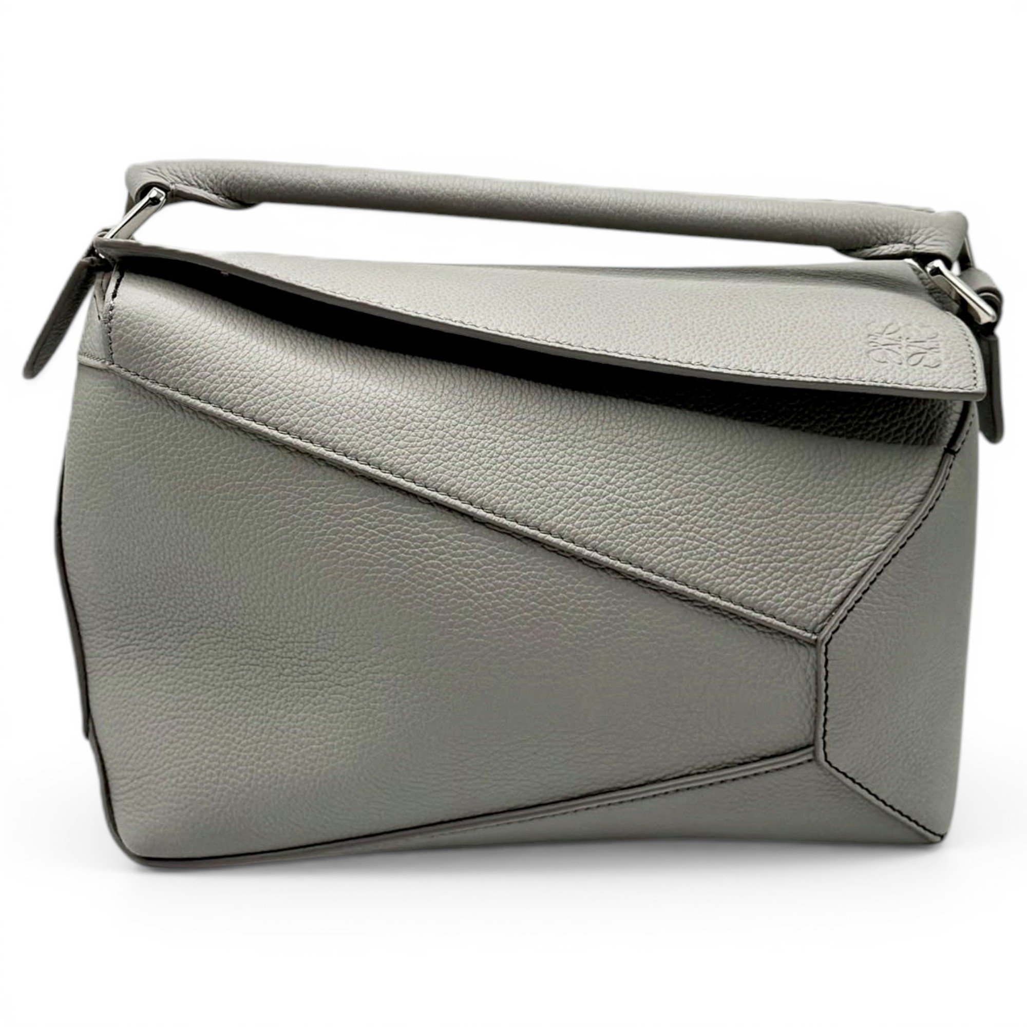 Puzzle leather handbag