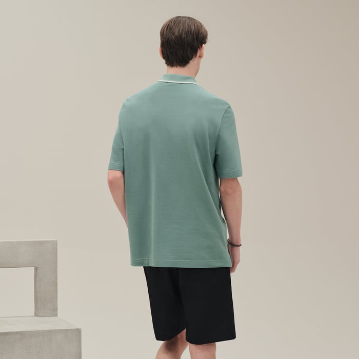 Céladon "Piqures Sellier" Polo Shirt