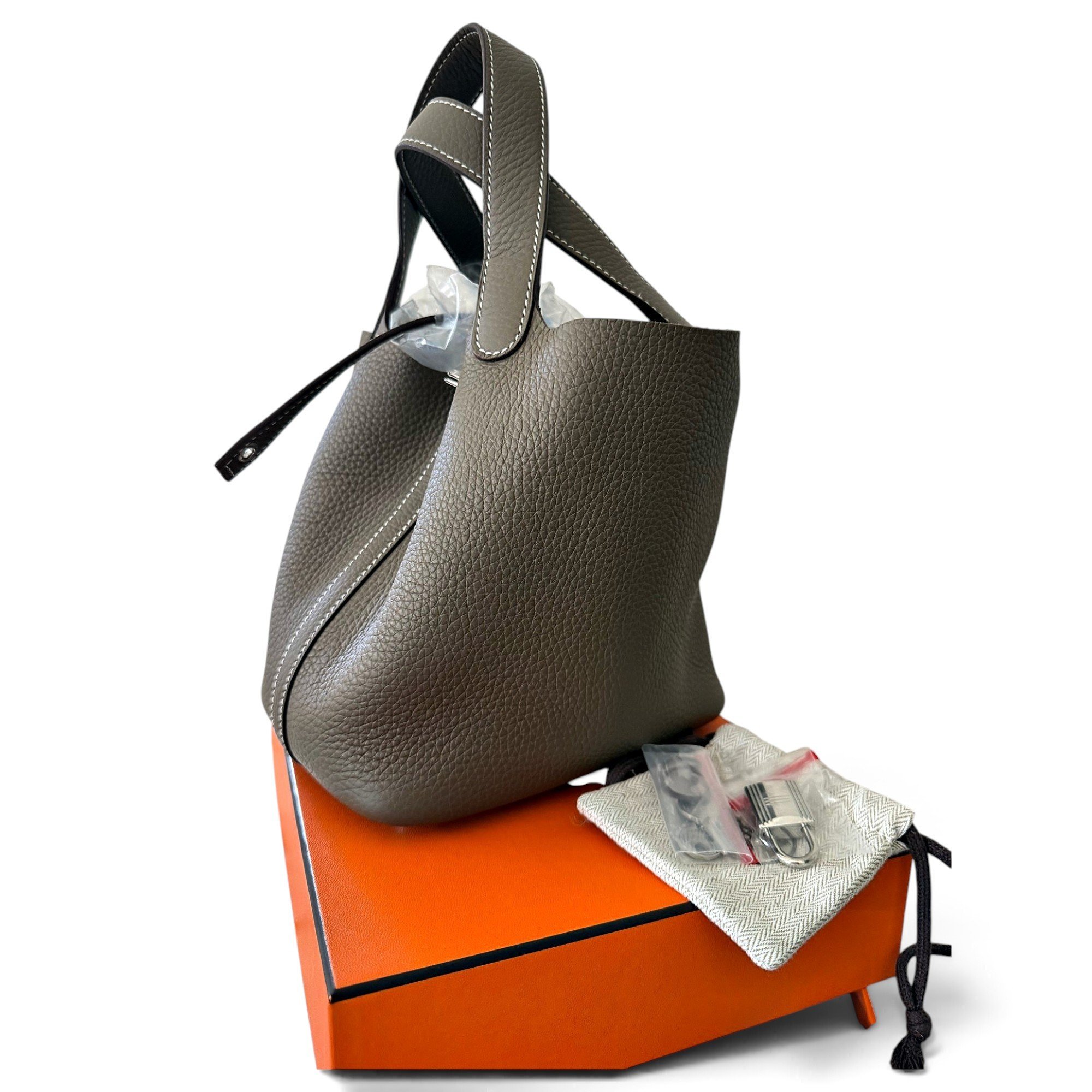 Picotin leather handbag