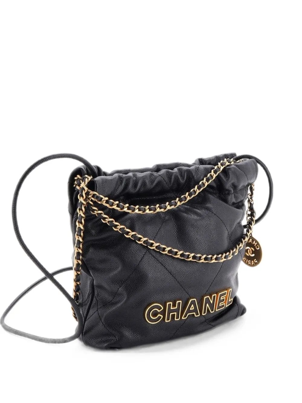 22 Chain Quilted Caviar Mini hobo bag