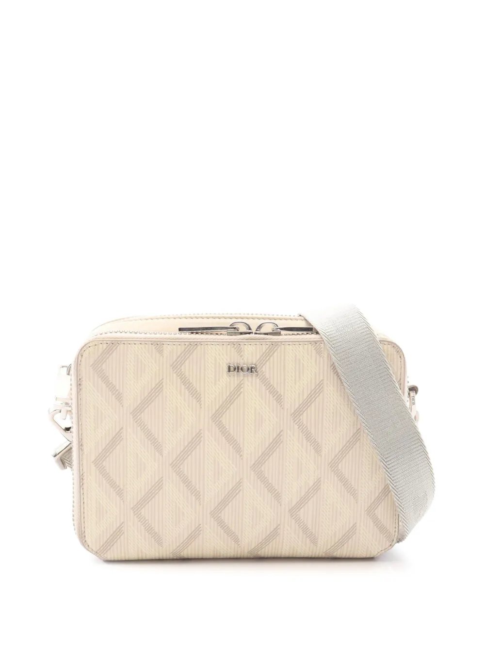 Dior 2021-2026 CD Diamond Coated Canvas Zipped Pouch with Strap crossbody bag