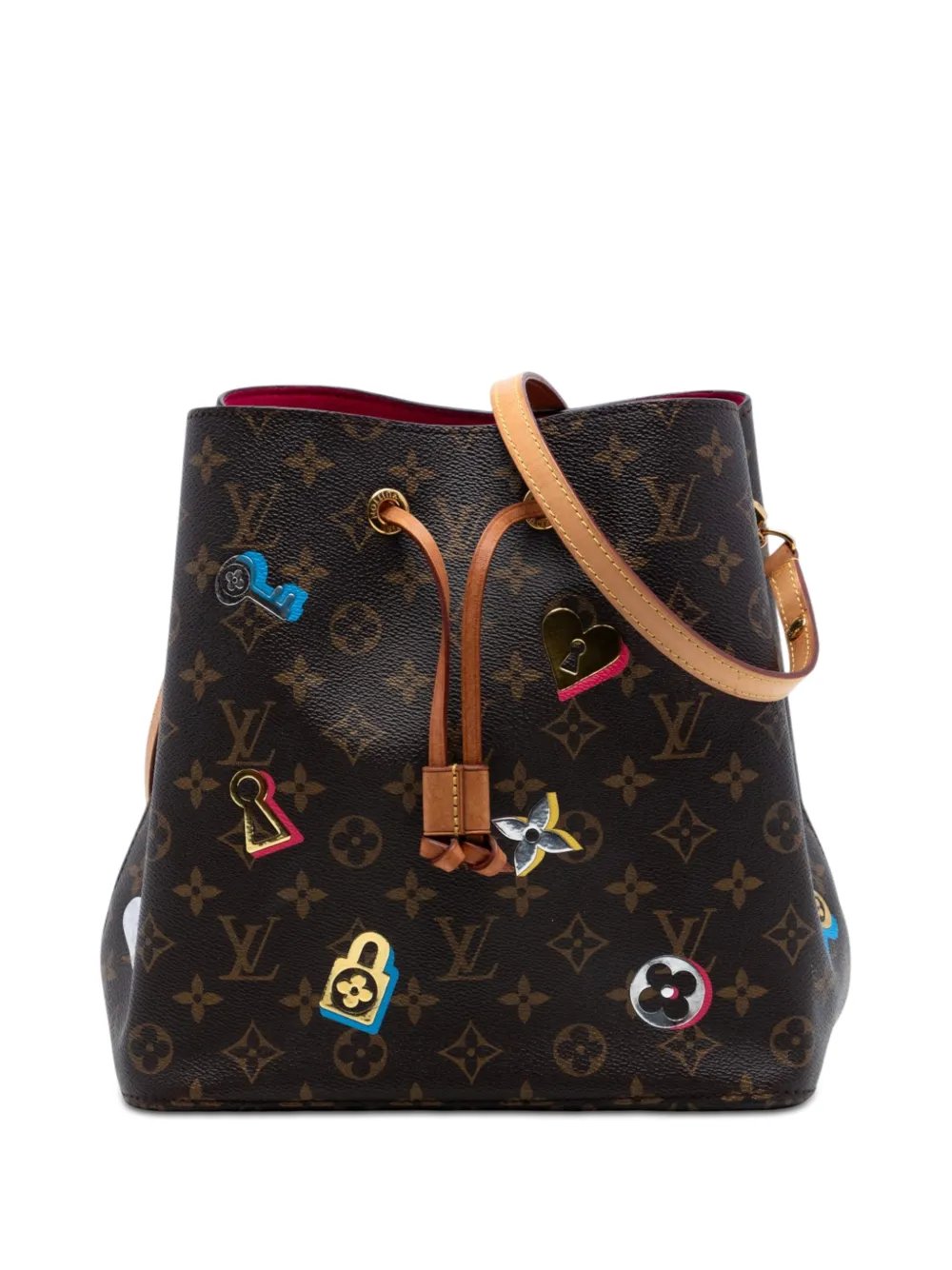 2018 Monogram Love Lock Neonoe MM bucket bag