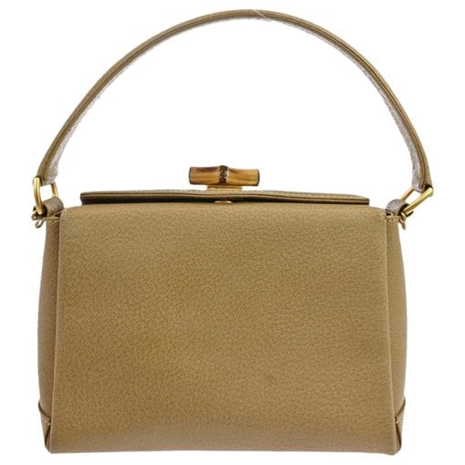 Bamboo leather crossbody bag