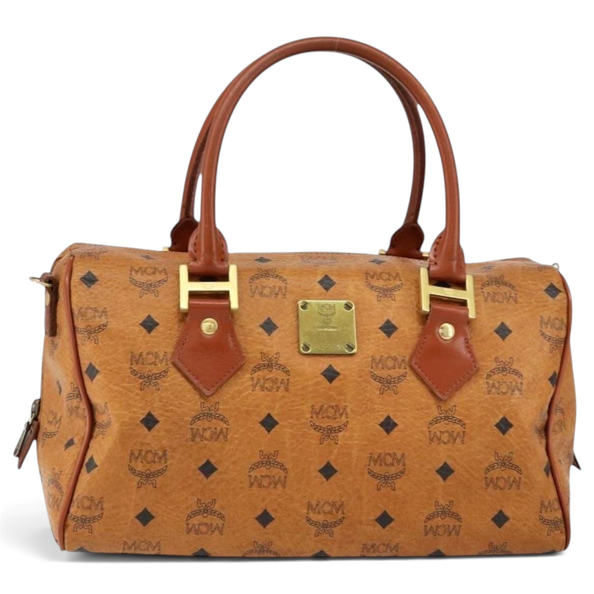 Boston leather bowling bag