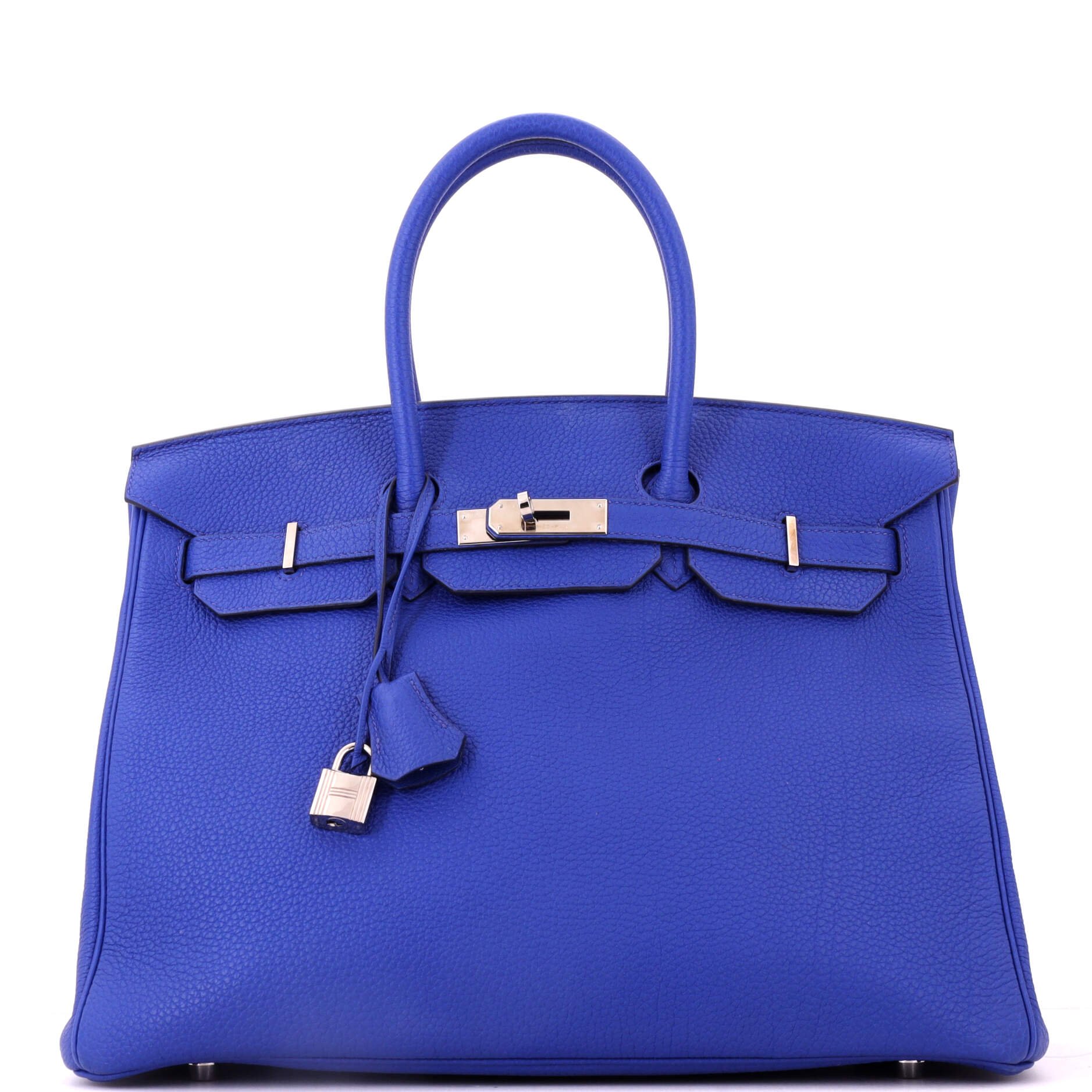 Birkin Handbag Bleu Royal Togo with Palladium Hardware 35