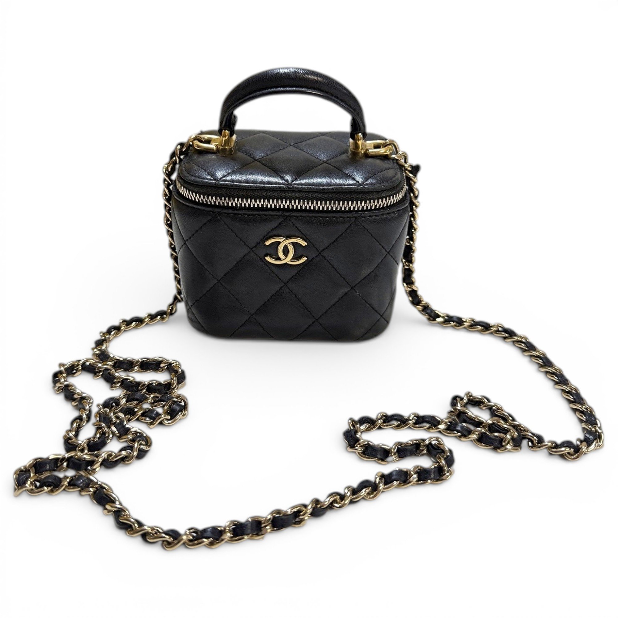 Trendy CC Vanity leather handbag