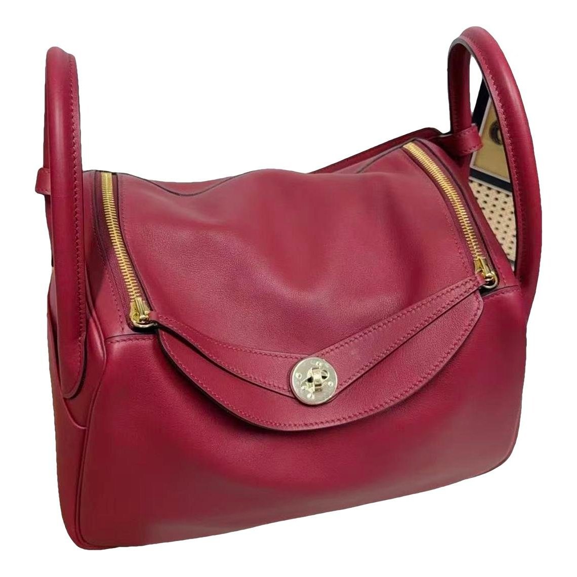 Hermes Lindy Handbag Orange Swift Leather