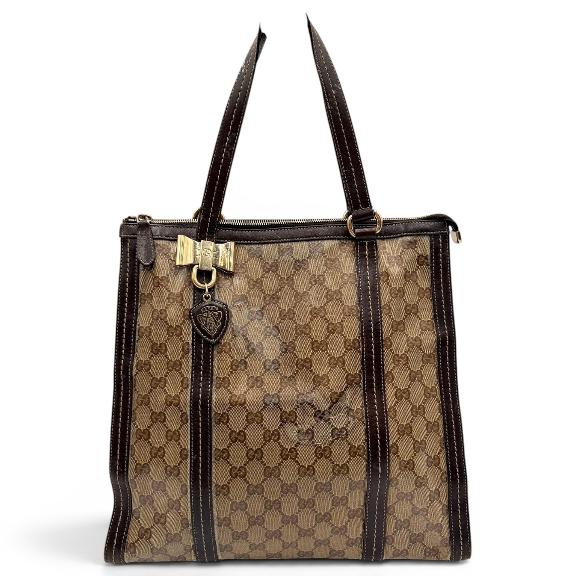 Patent leather tote