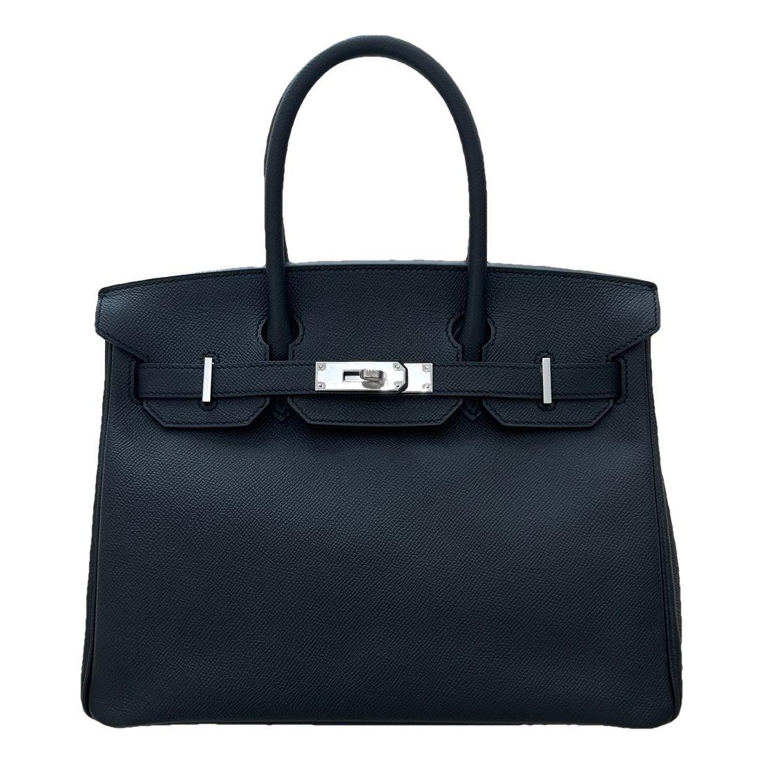 Hermes Birkin 30 Handbag Black Epsom Leather