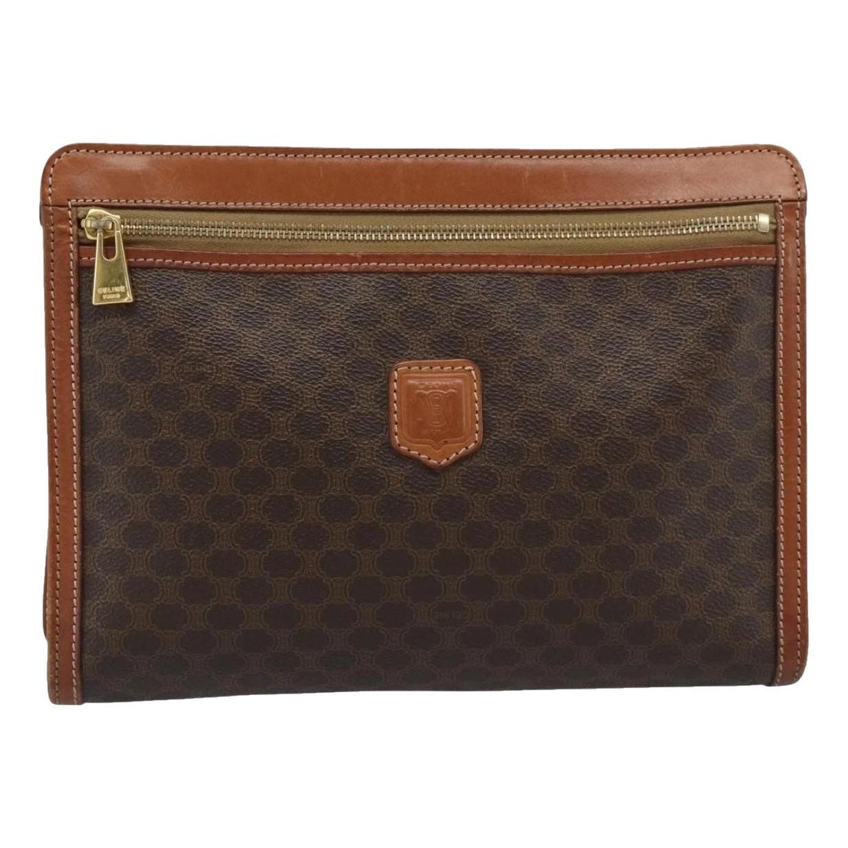 Leather clutch bag