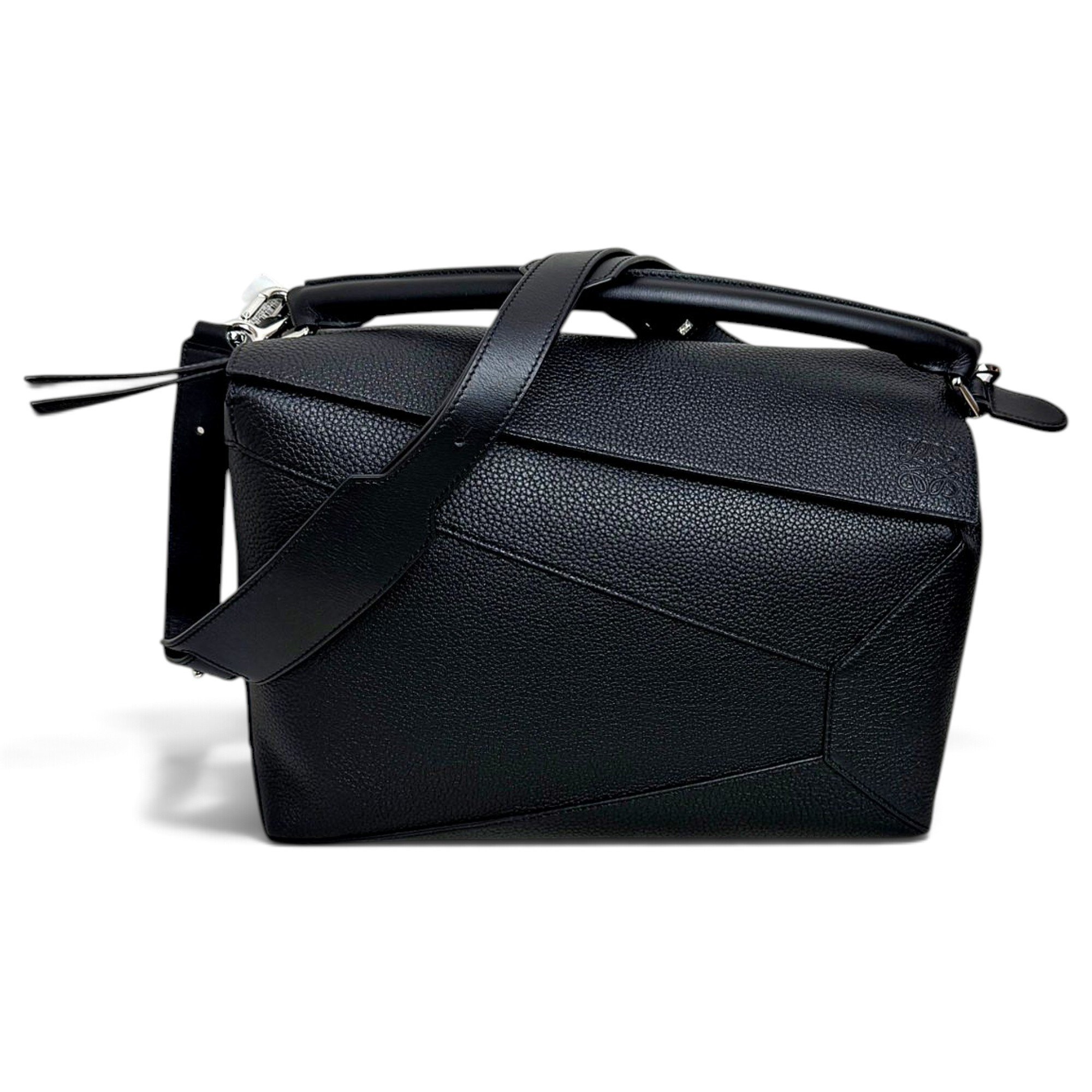 Puzzle leather handbag