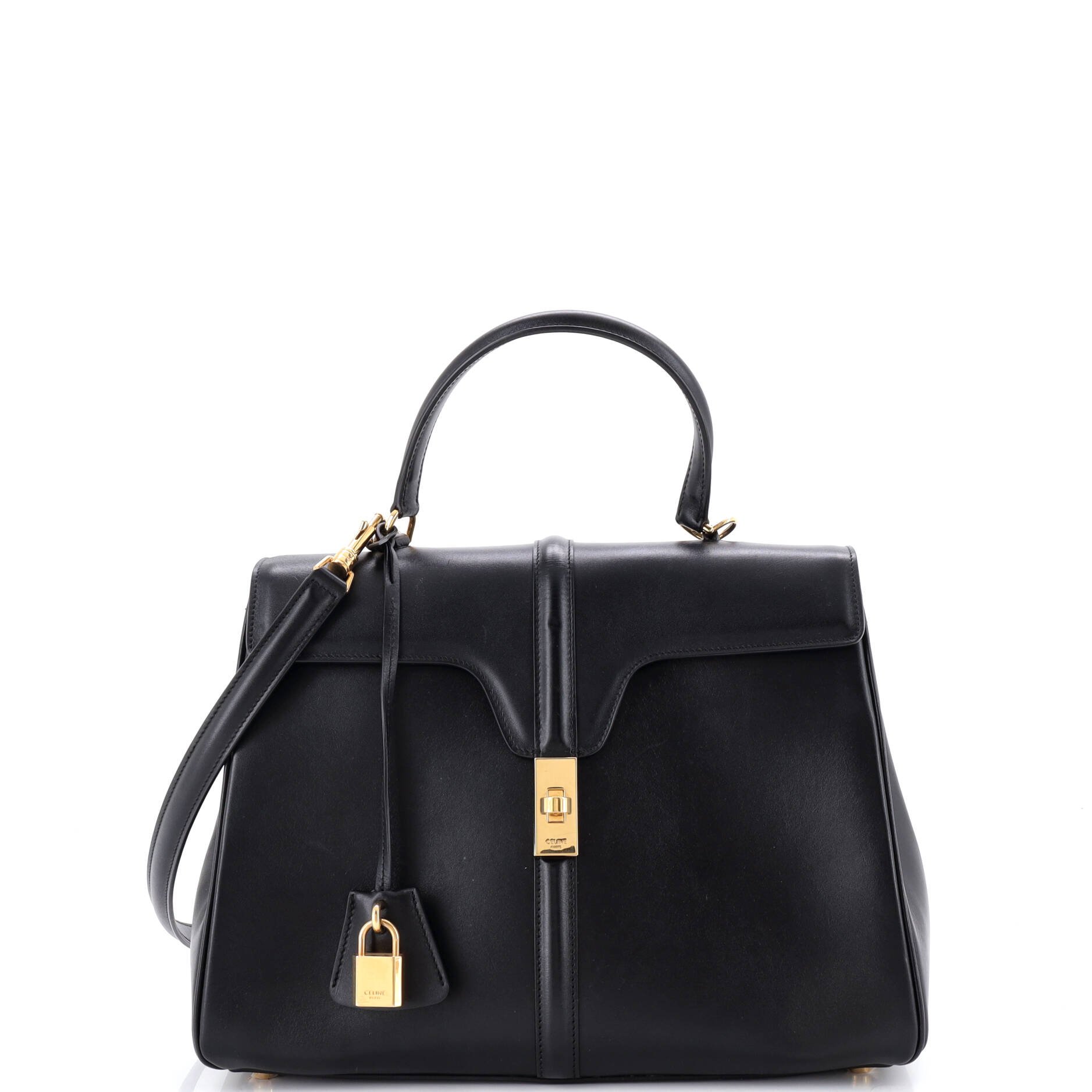 16 Top Handle Bag Grained Calfskin Medium
