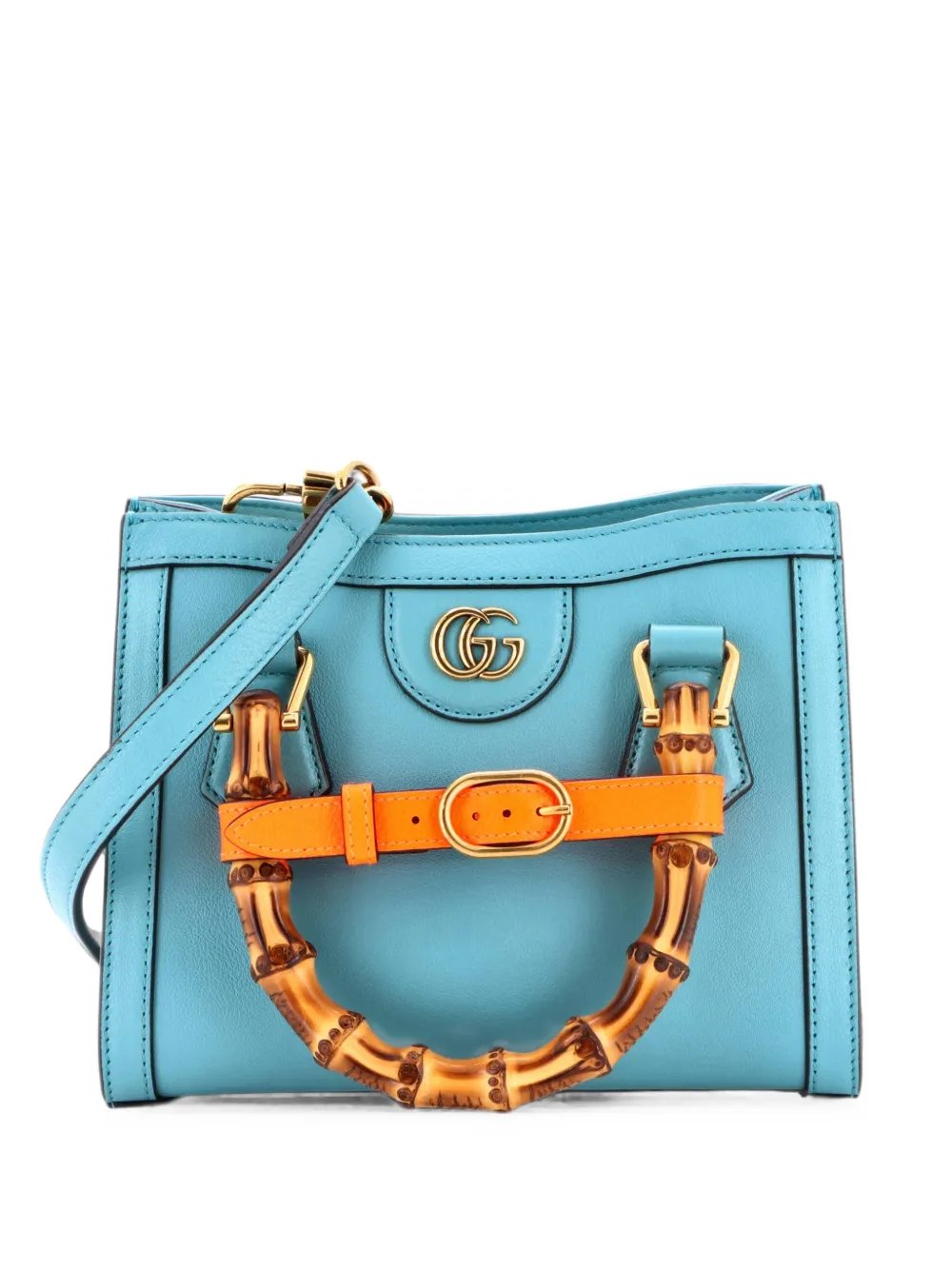 Diana NM Bamboo Handle Tote Leather Mini crossbody bag