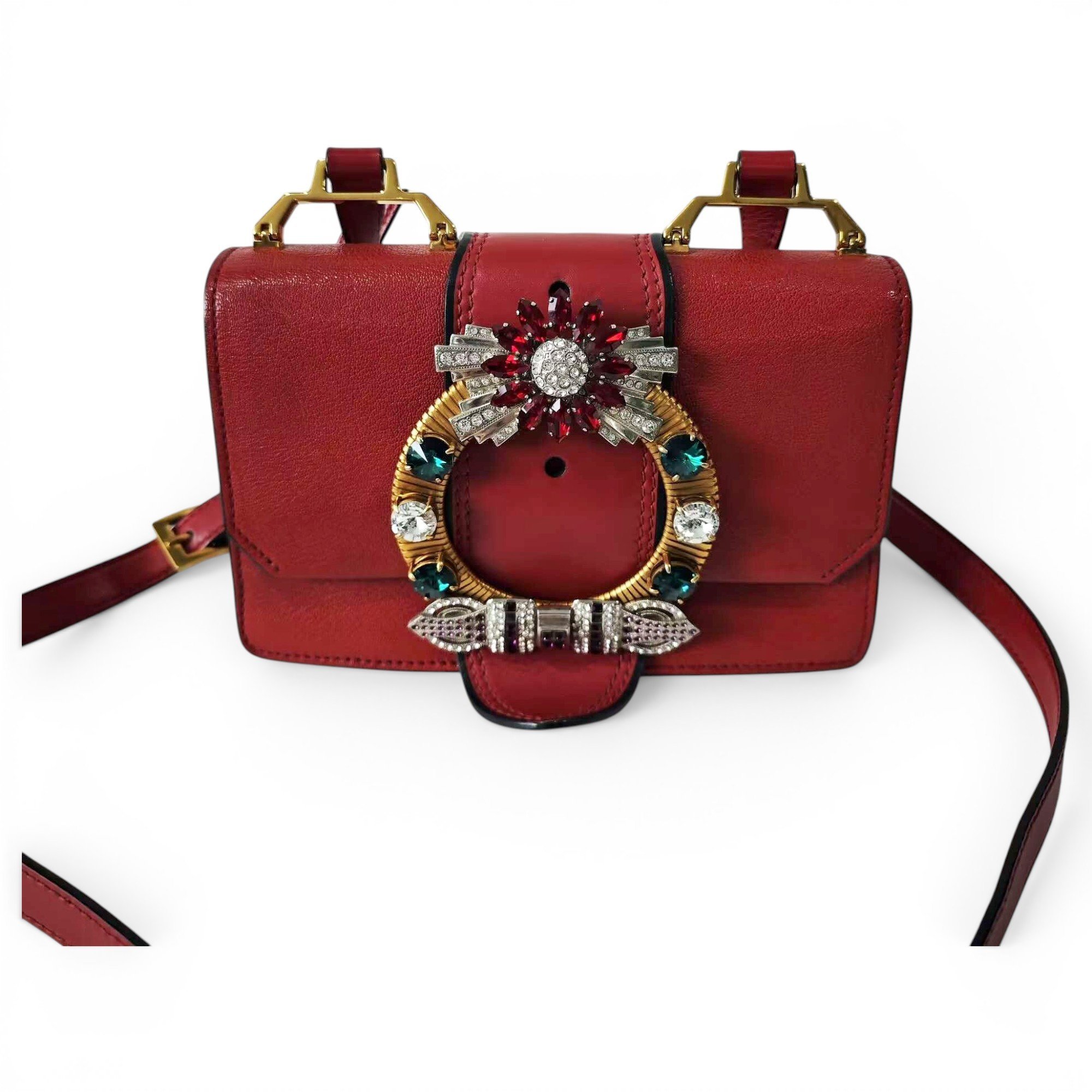 Miu Lady leather handbag