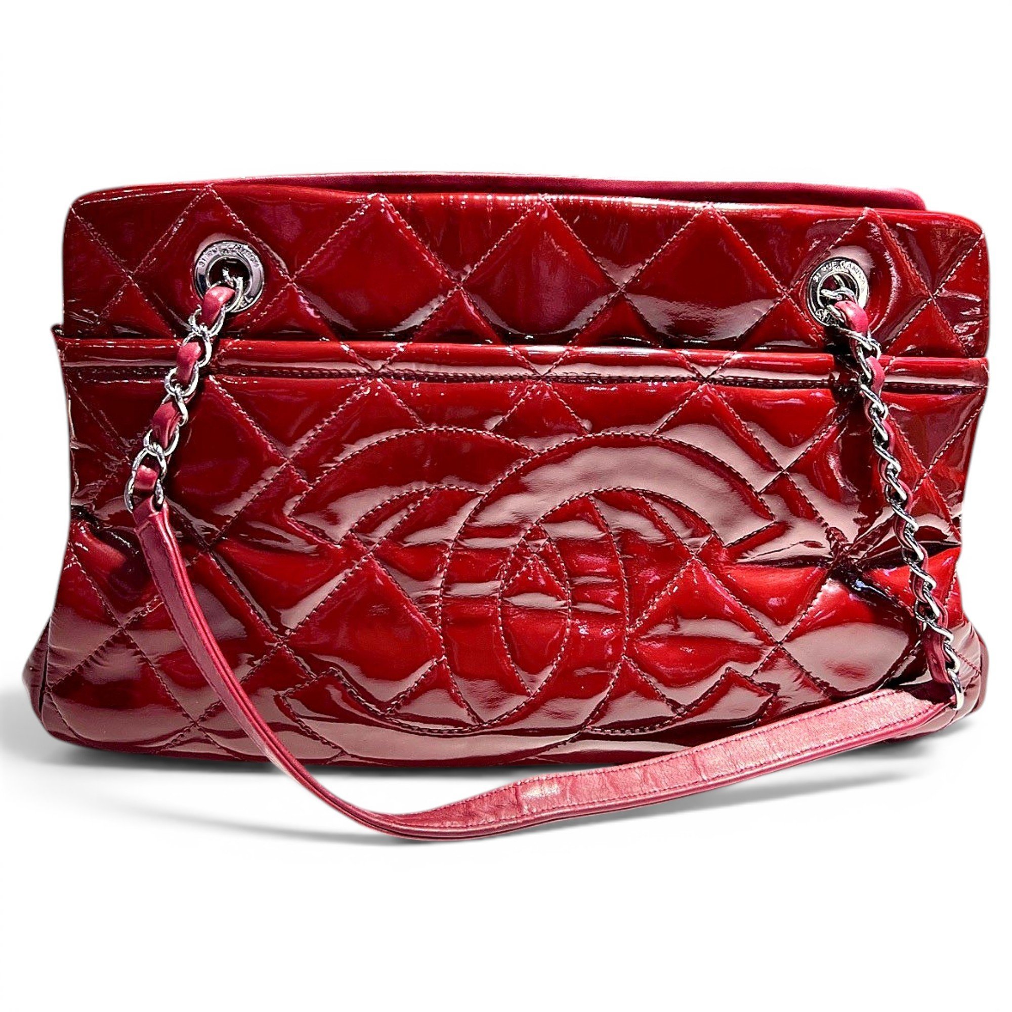 Patent leather tote