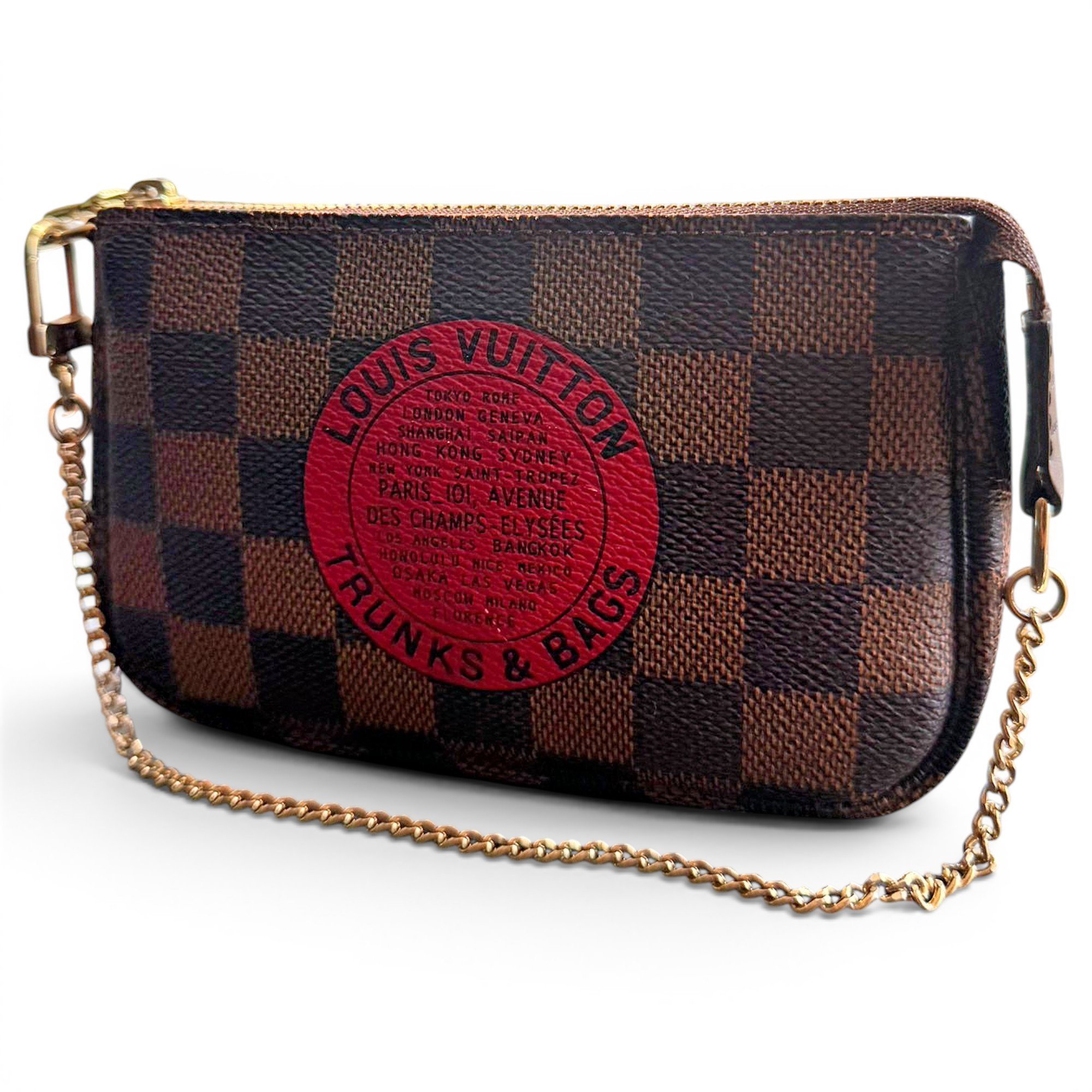 Leather clutch bag
