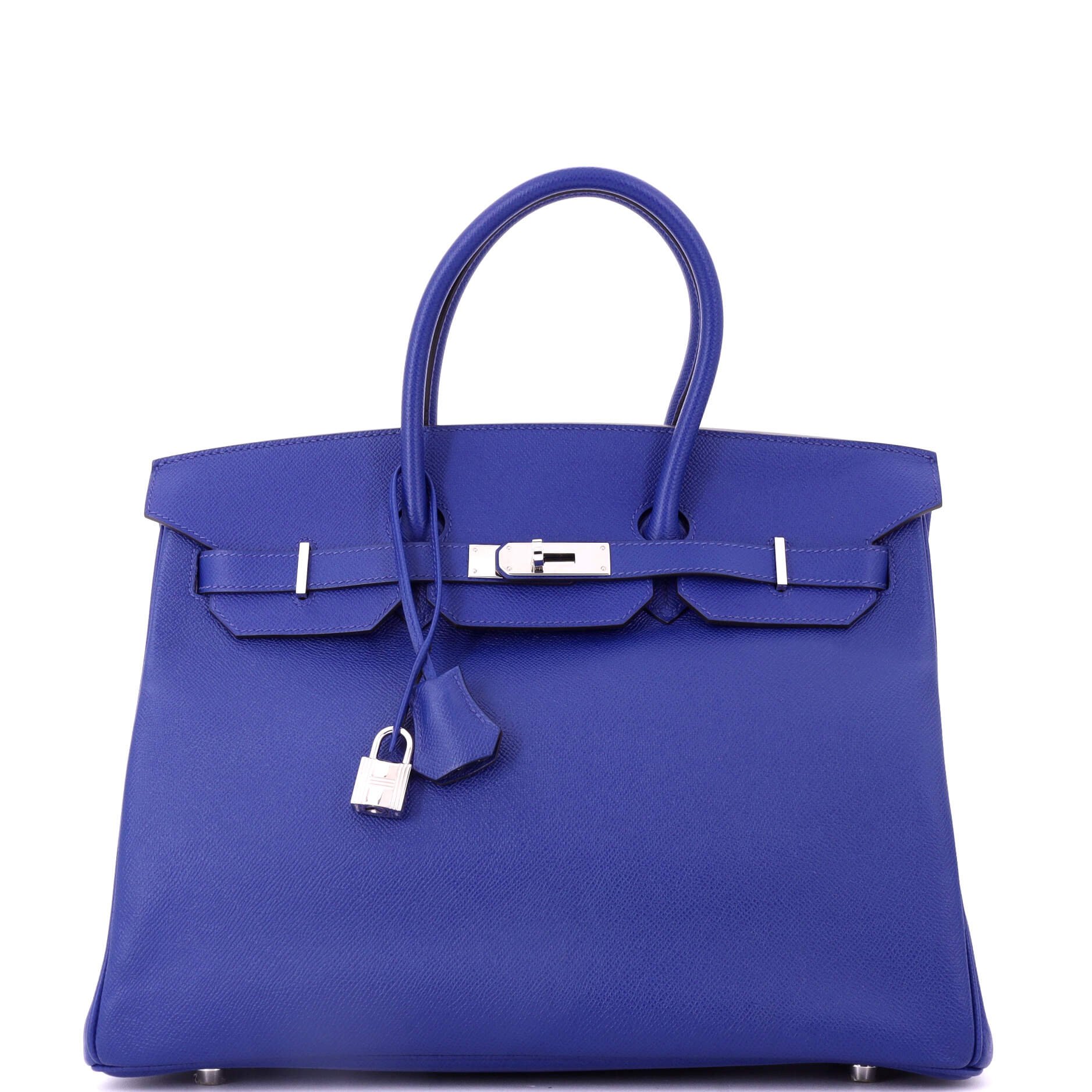 Hermes Birkin Handbag Bleu Electrique Epsom with Palladium Hardware 35