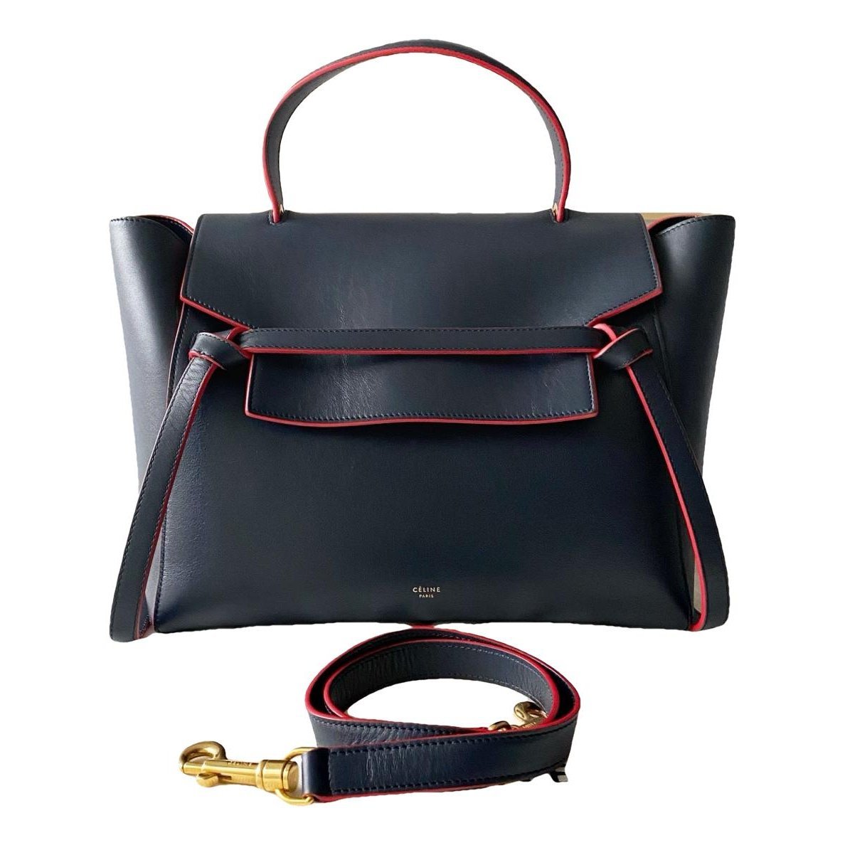 Belt leather handbag