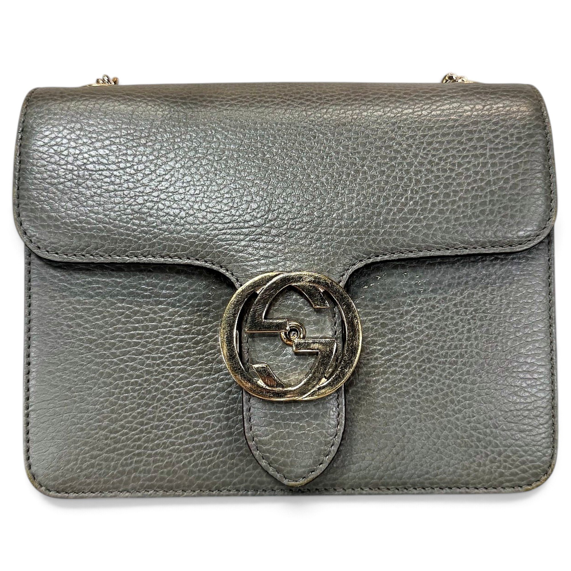 GG Ring leather crossbody bag