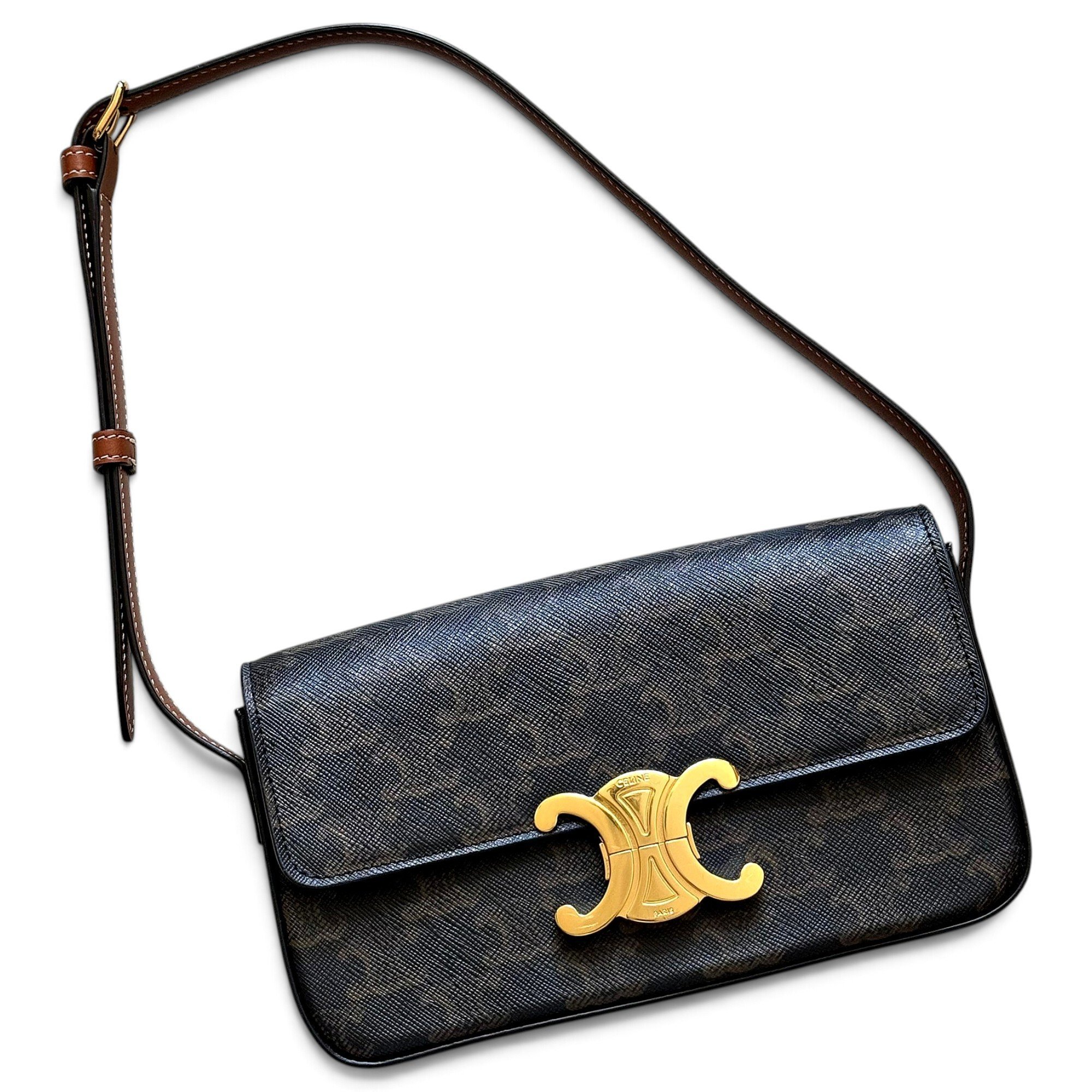 Triomphe Long leather handbag