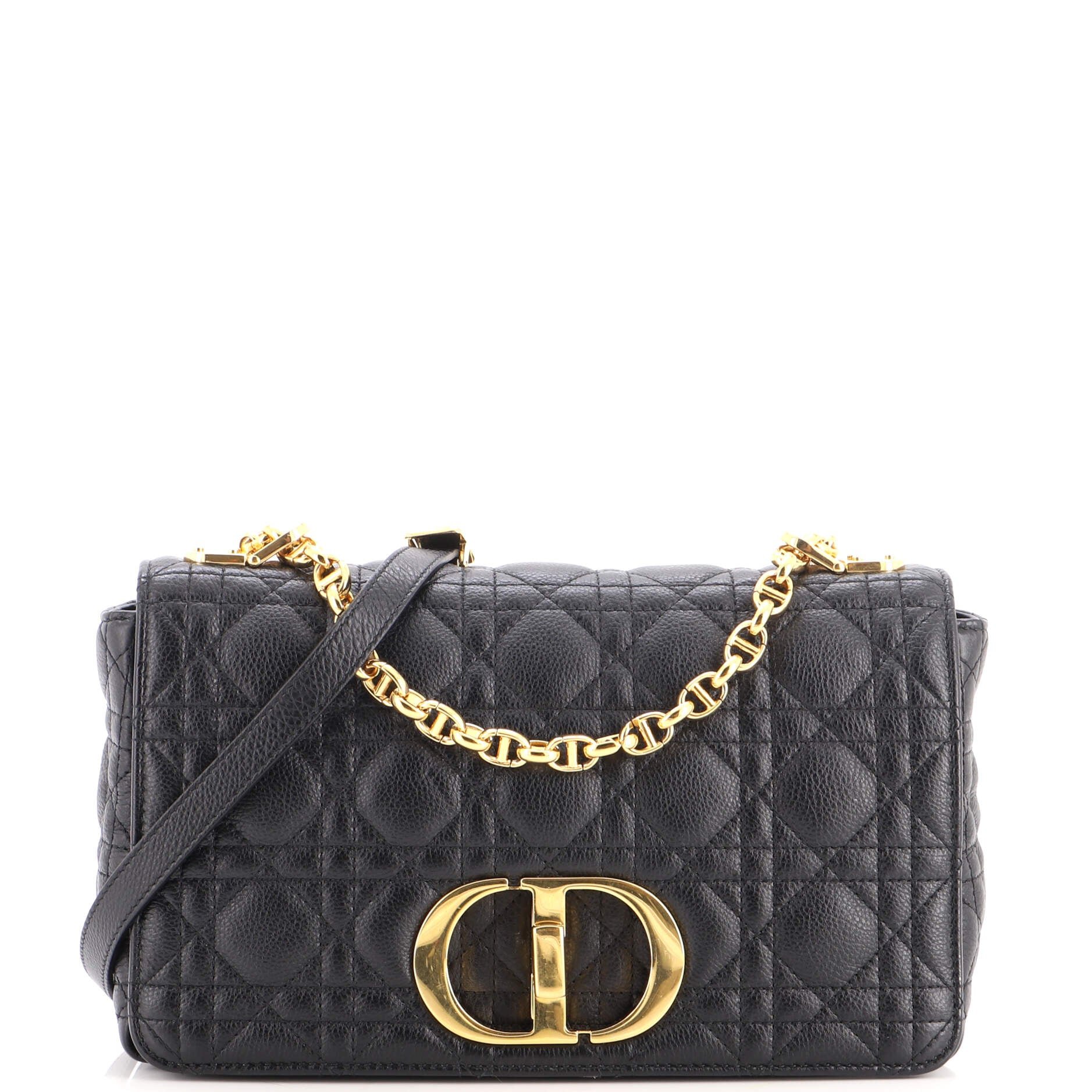 Caro Bag Cannage Quilt Calfskin New Medium