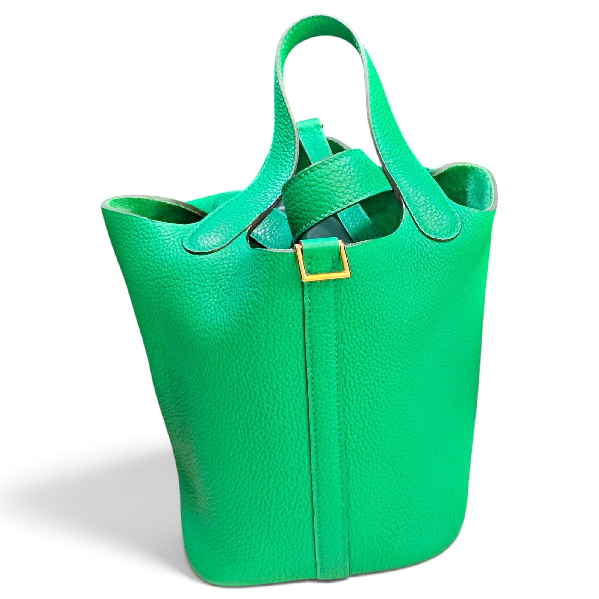 Picotin leather tote