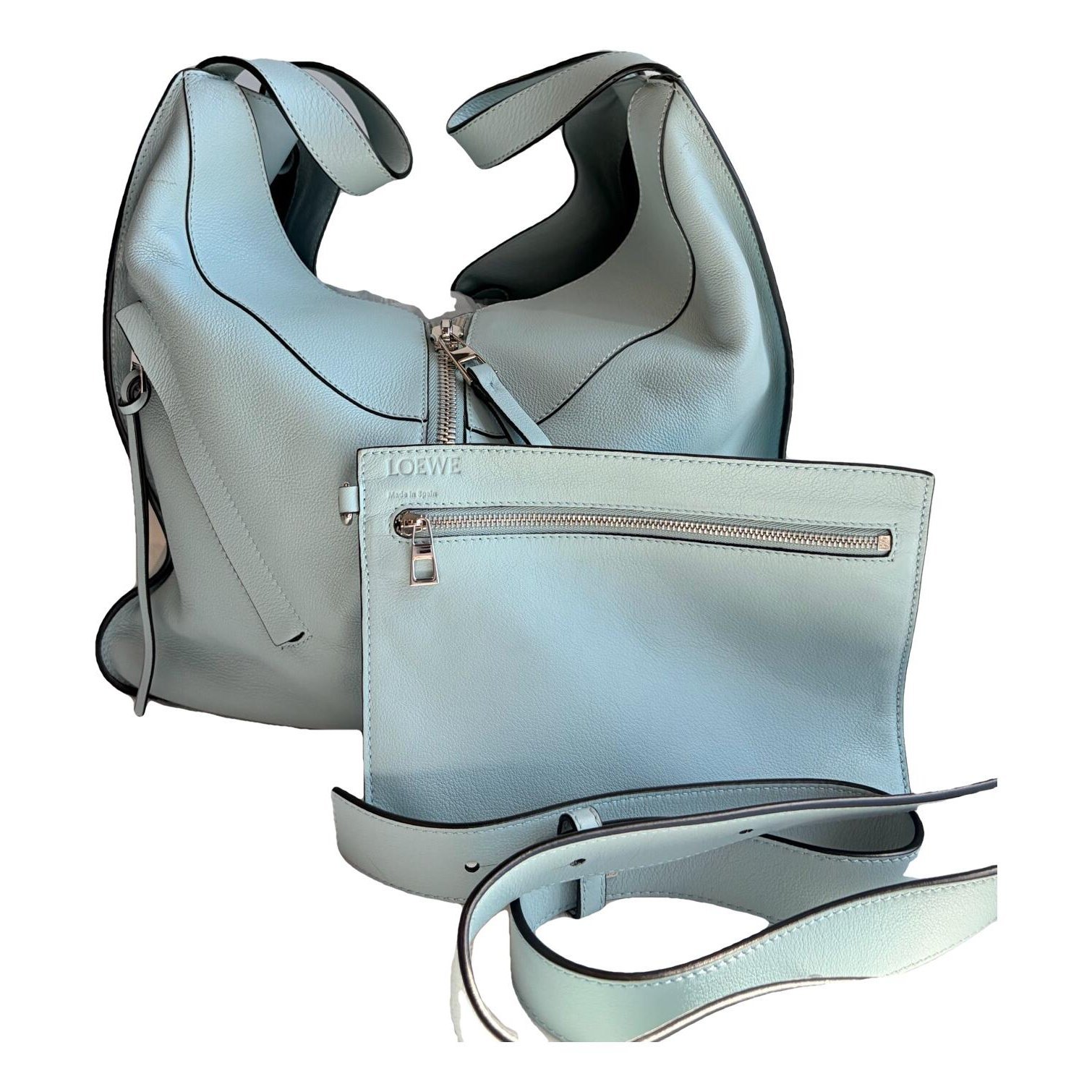 Hammock leather handbag