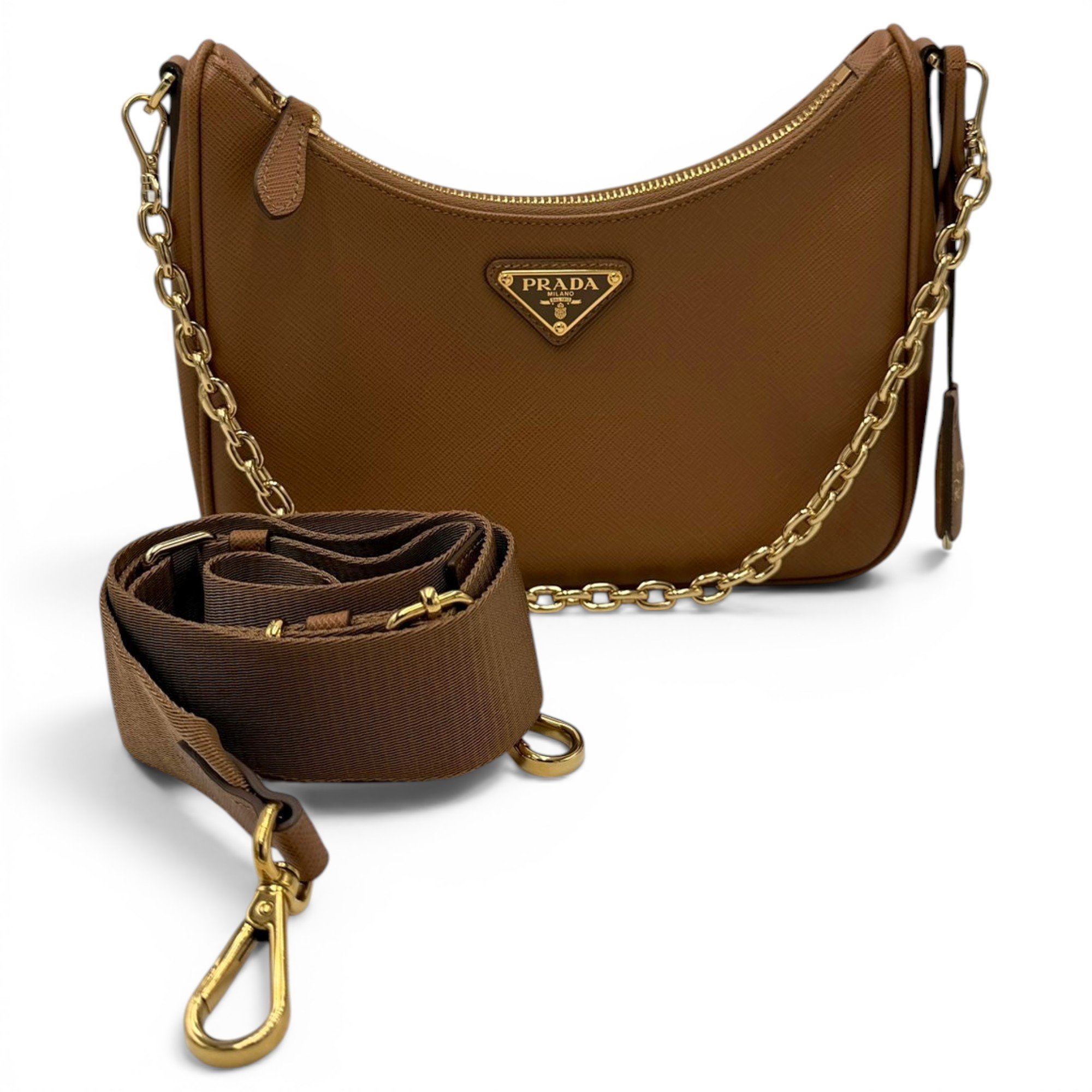 Re-edition leather handbag