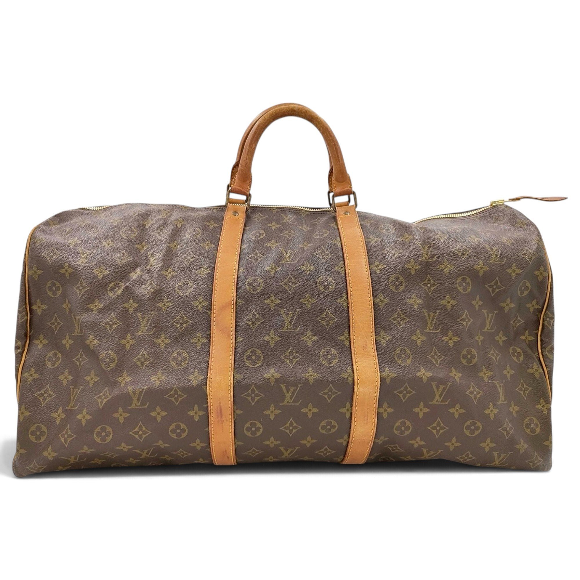 Keepall leather travel bag