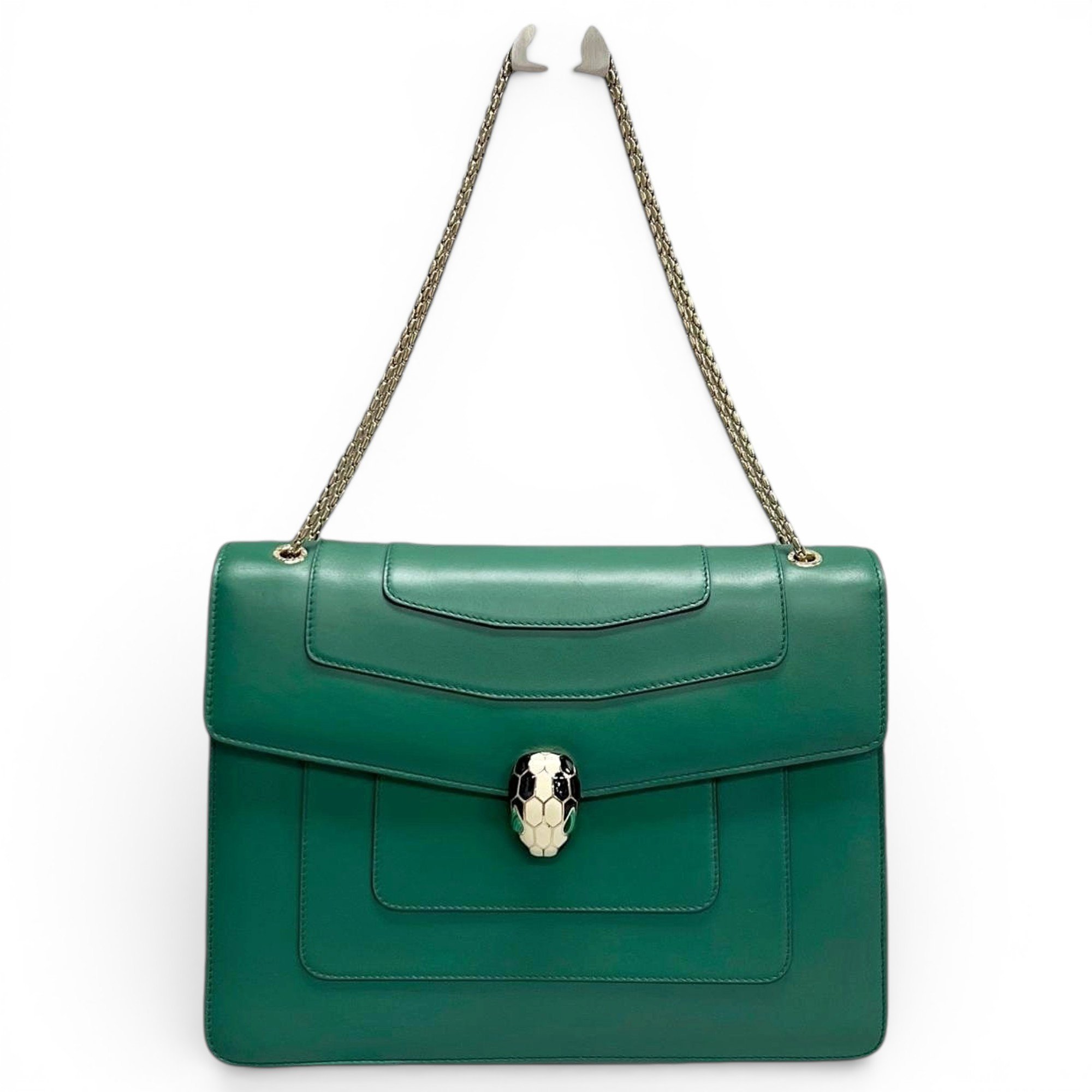 Serpenti leather handbag