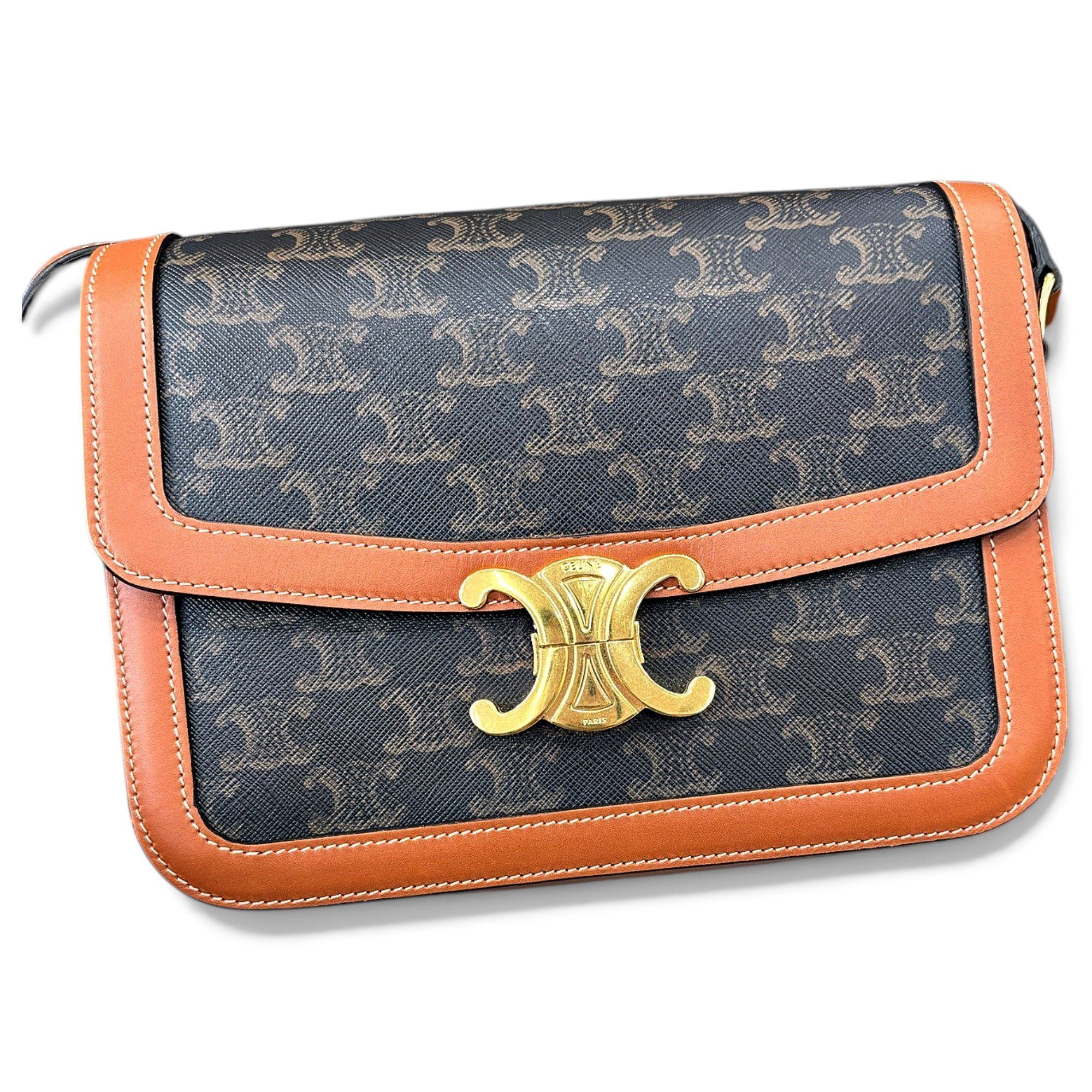 Triomphe leather handbag